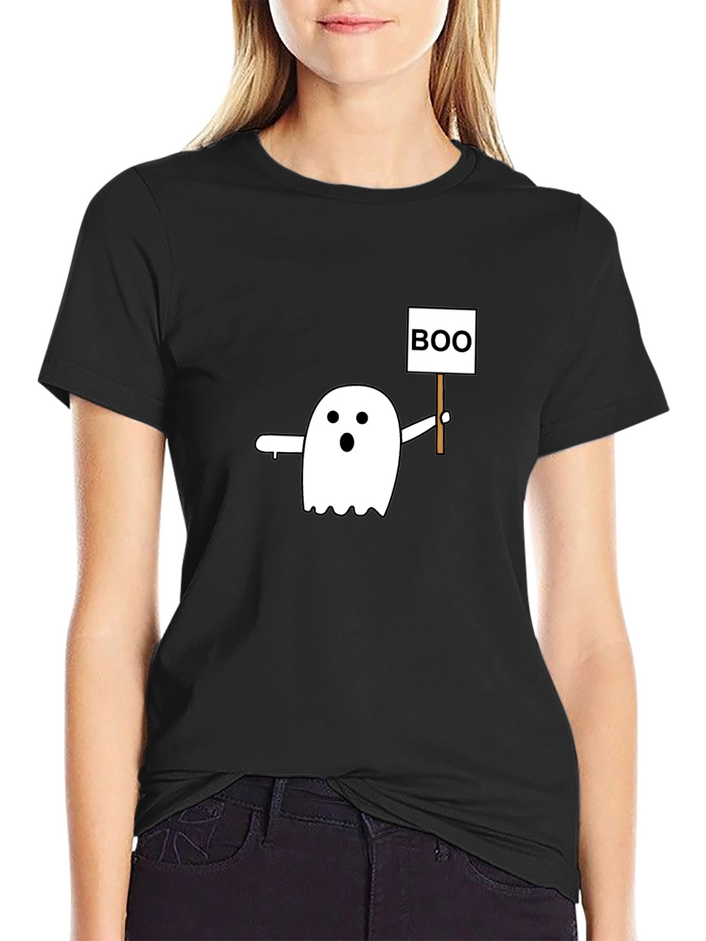 Boo Ghost Graphic Tee - Halloween T-Shirt