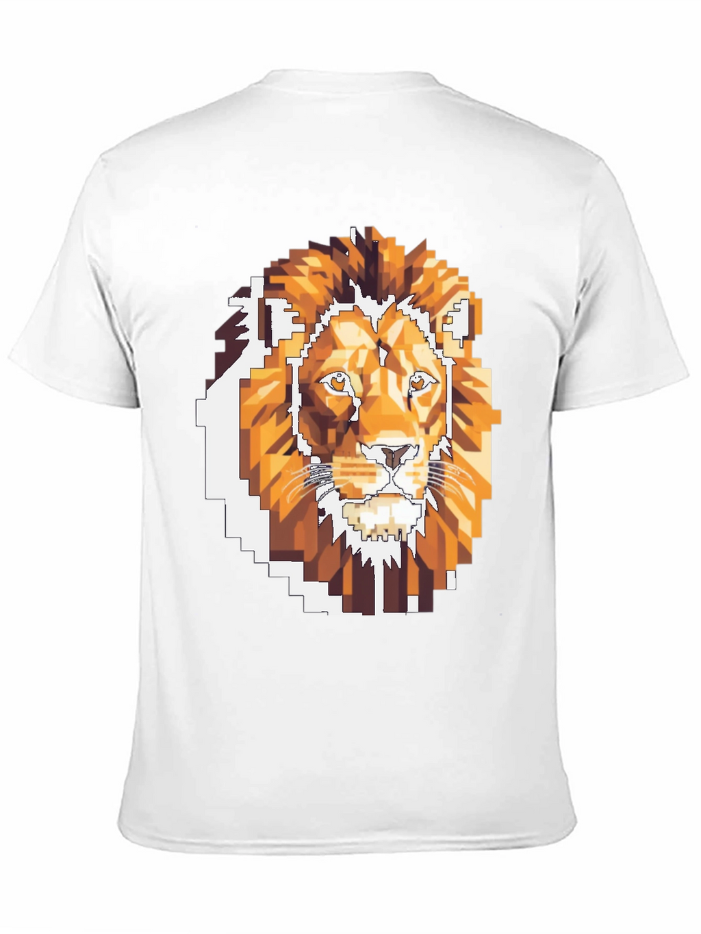 Pixelated Lion Graphic T-Shirt - Cool Gamer Tee