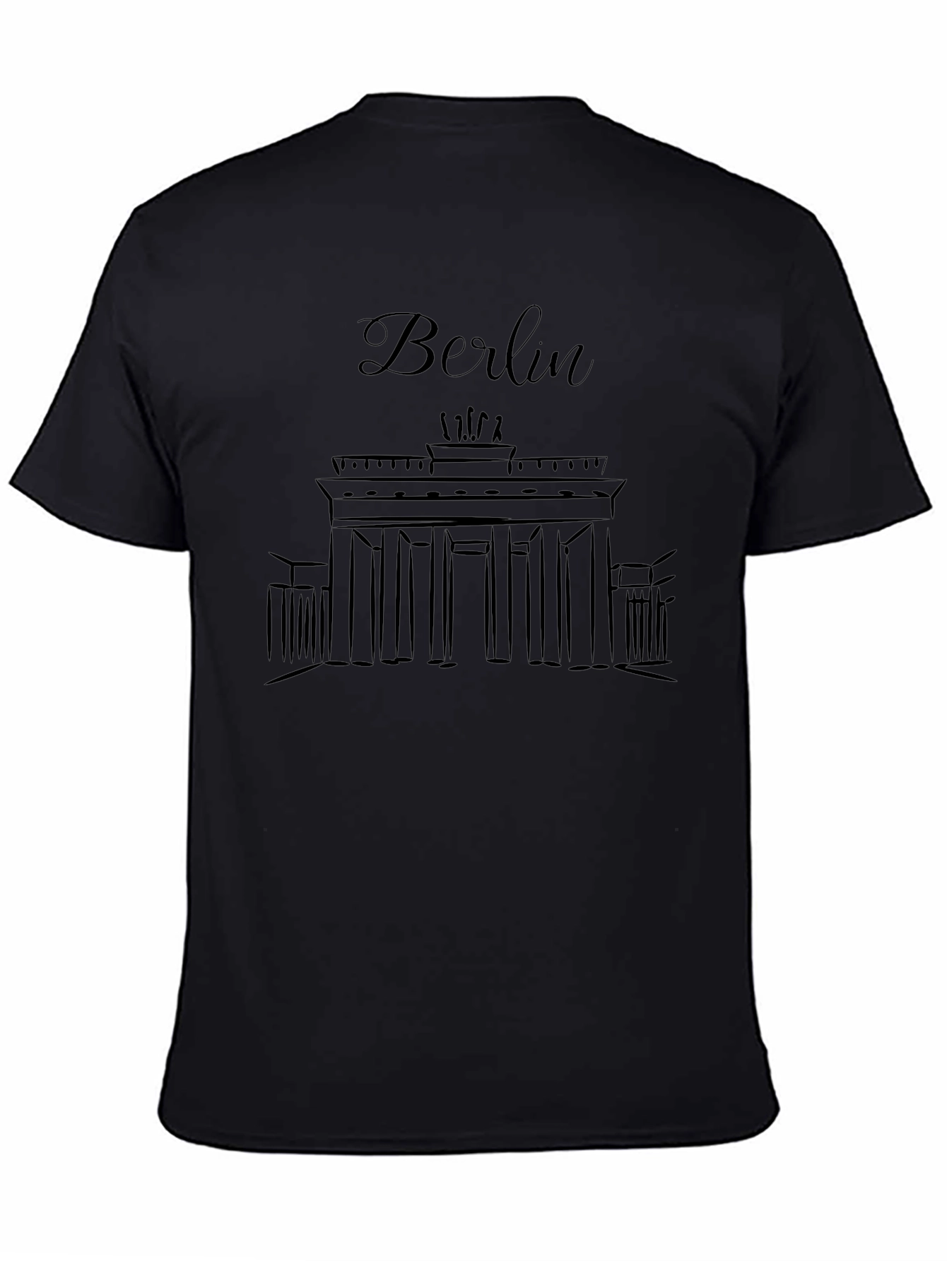 Berlin Brandenburg Gate Graphic Tee - Black