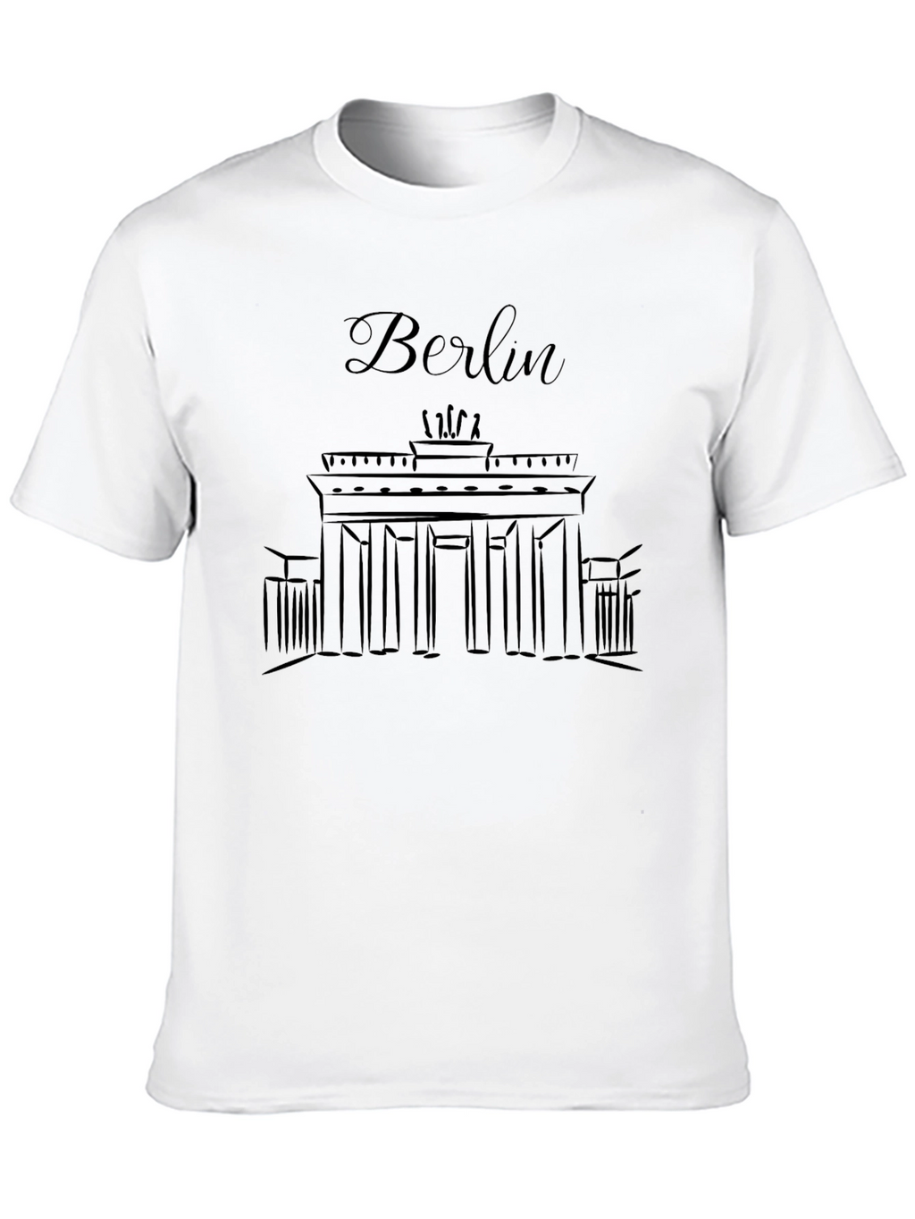 Berlin Brandenburg Gate Graphic Tee - Black