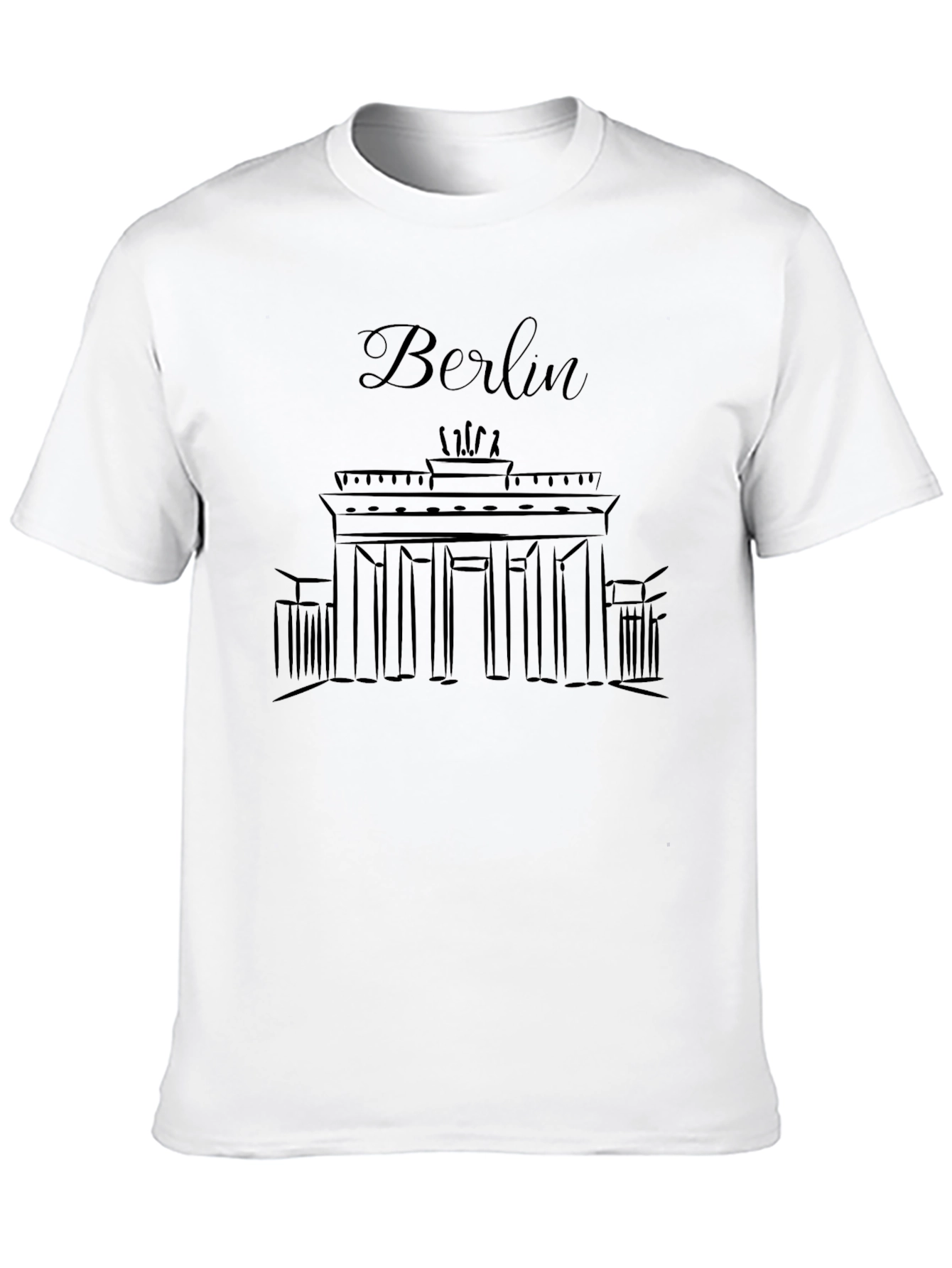 Berlin Brandenburg Gate Graphic Tee - Black
