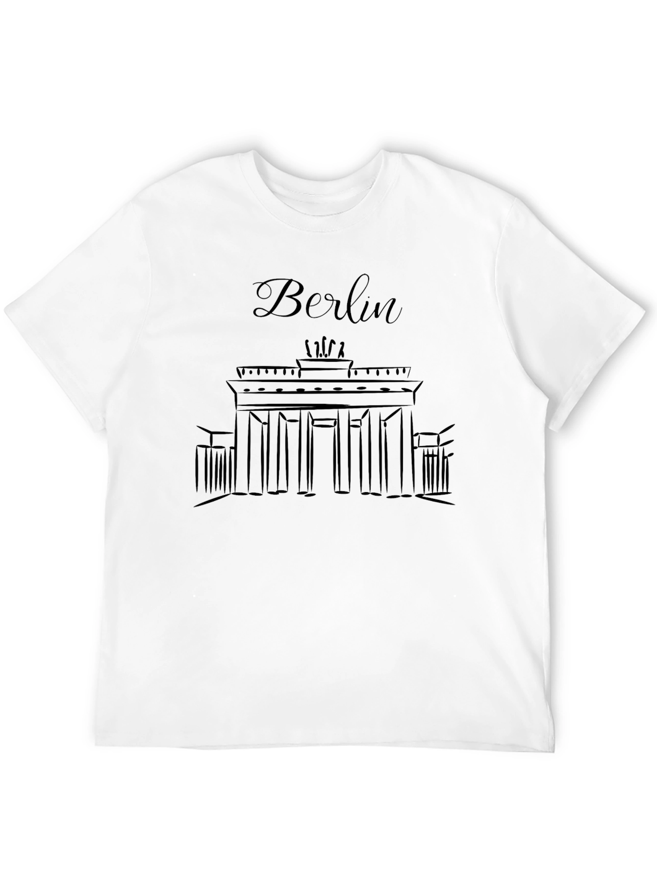 Berlin Brandenburg Gate Graphic Tee - Black