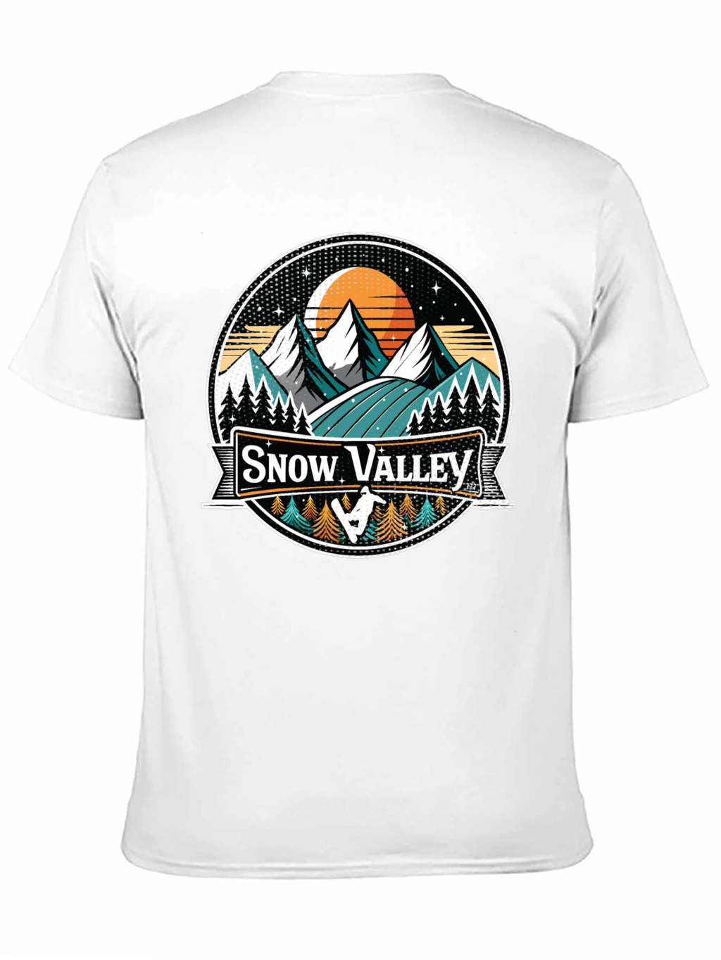 Snow Valley Graphic Tee - Mountain Adventure Shirt