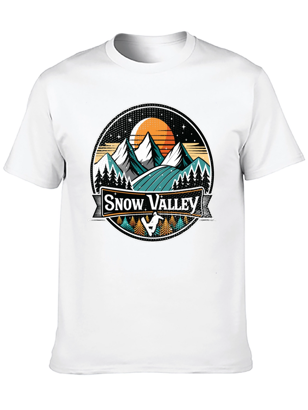 Snow Valley Graphic Tee - Mountain Adventure Shirt