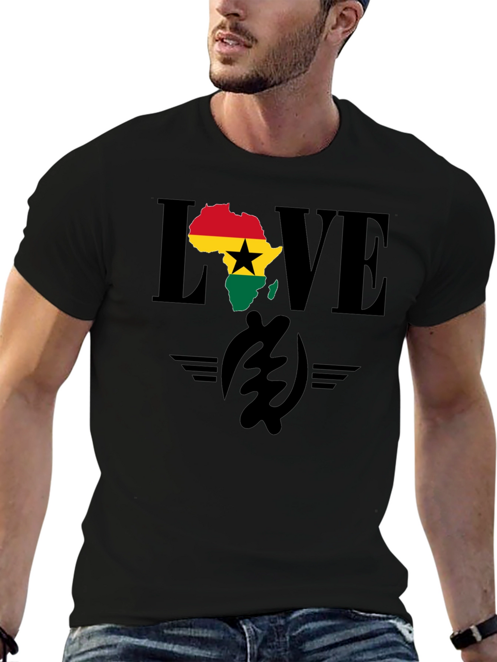 Ghana Love T-Shirt - Africa Map Pride Tee