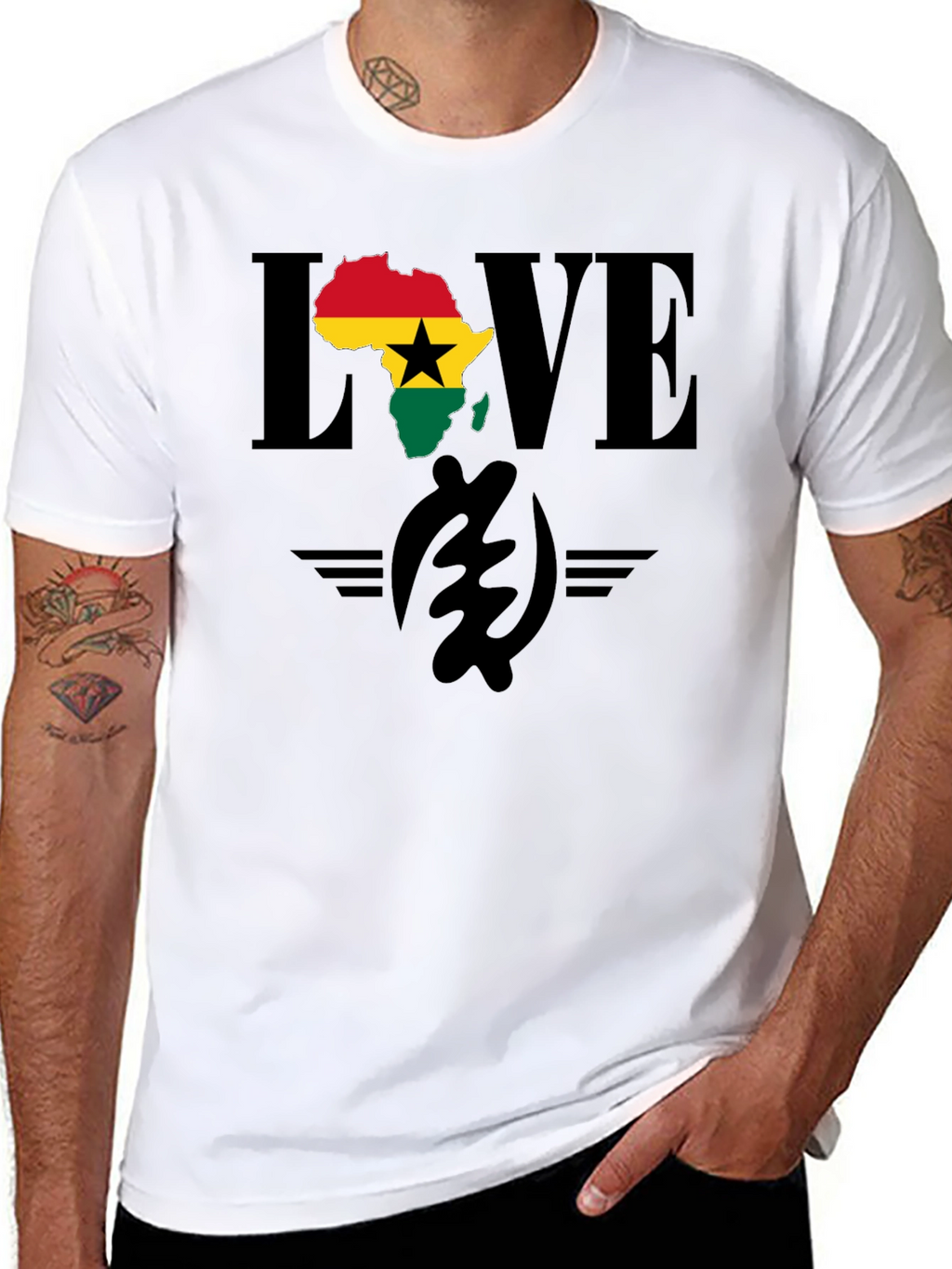 Ghana Love T-Shirt - Africa Map Pride Tee