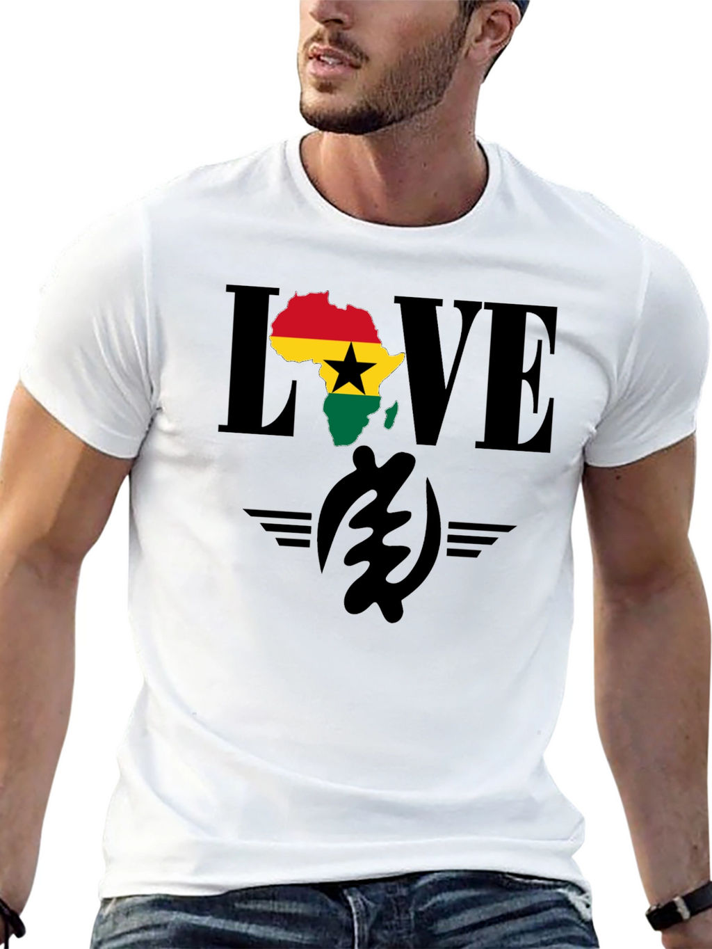 Ghana Love T-Shirt - Africa Map Pride Tee