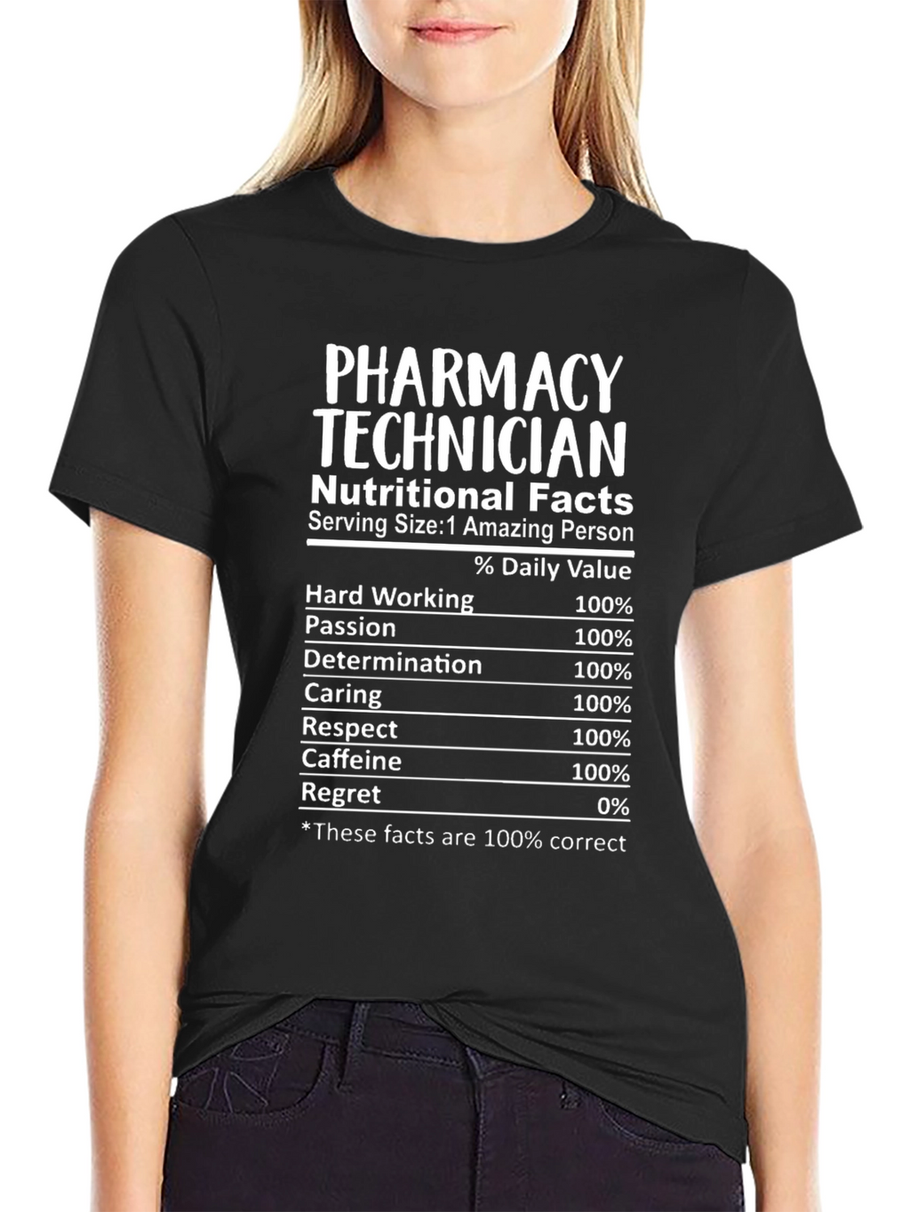 Pharmacy Technician Nutrition Facts T-Shirt