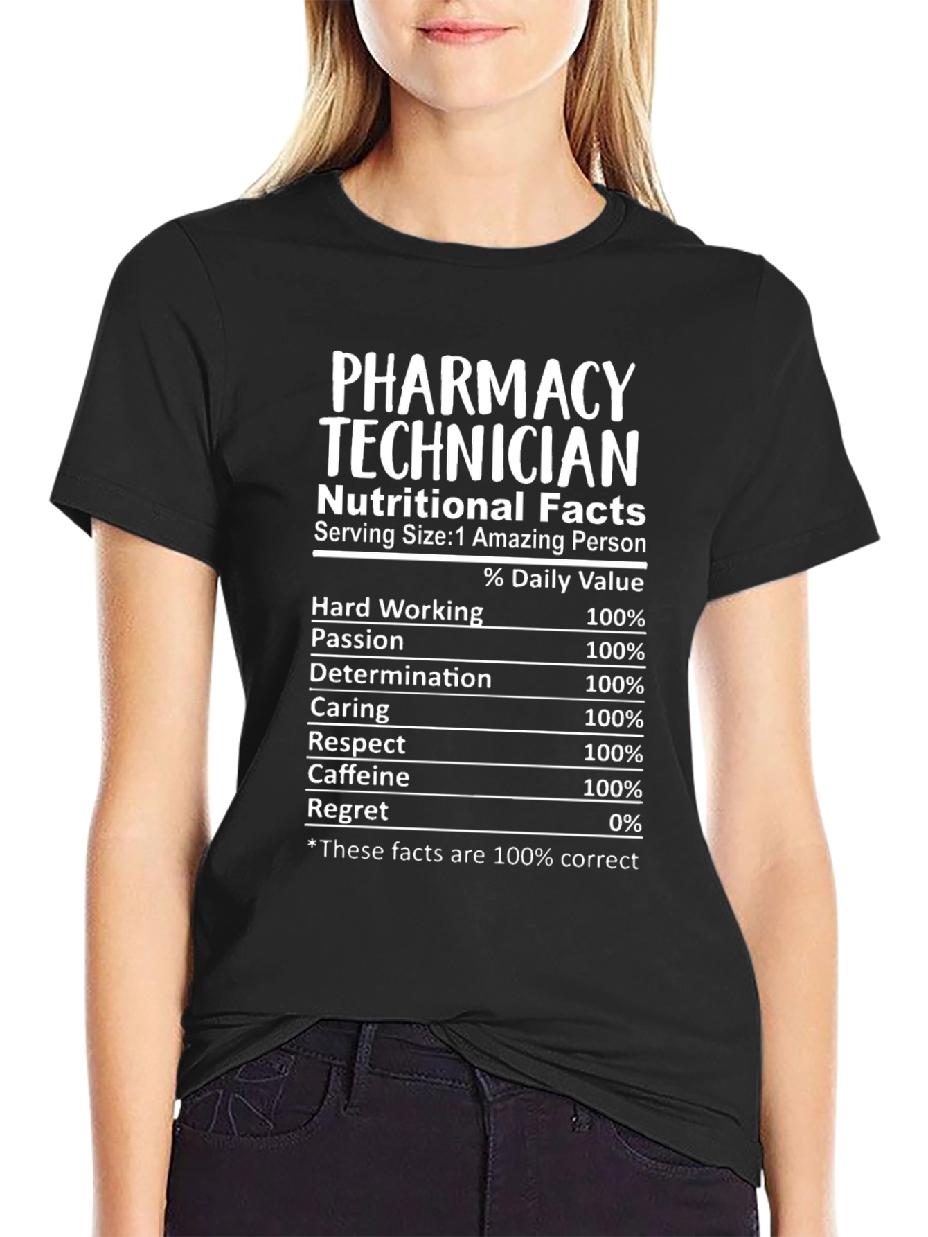Pharmacy Technician Nutrition Facts T-Shirt