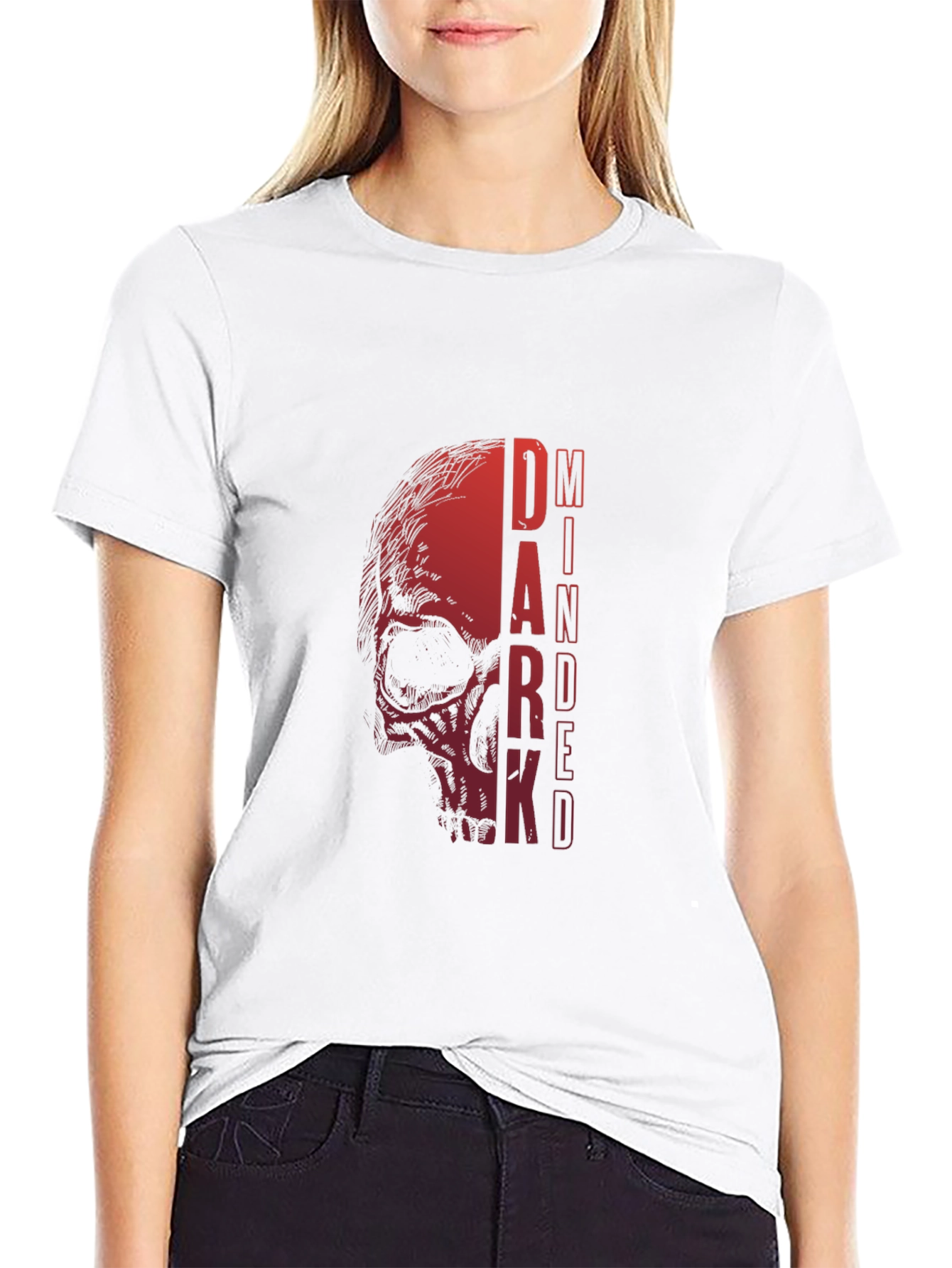 Dark Minded Skull Graphic T-Shirt