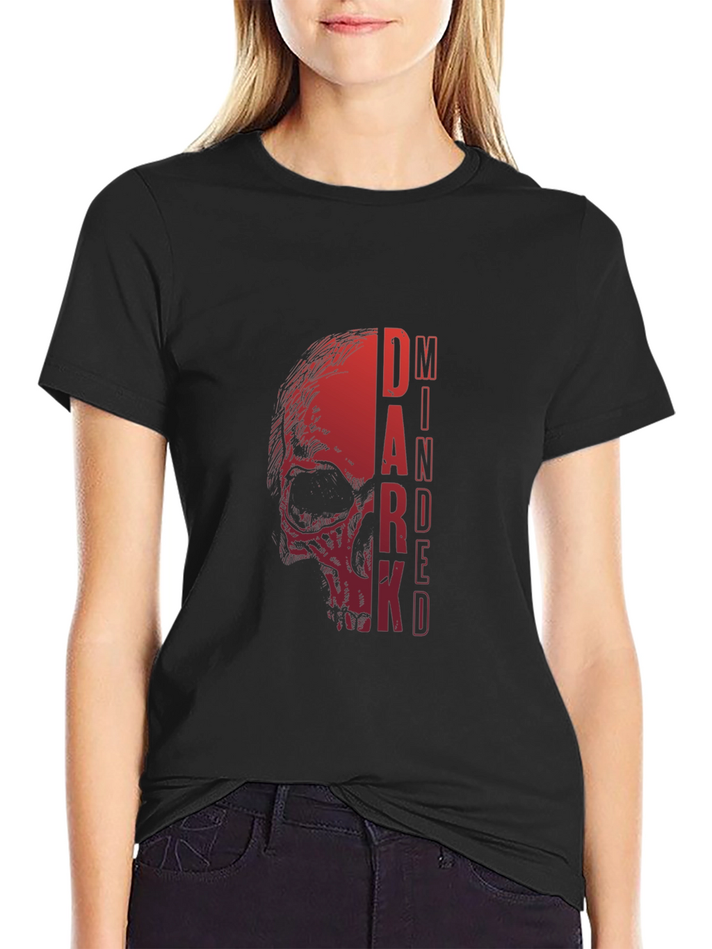 Dark Minded Skull Graphic T-Shirt