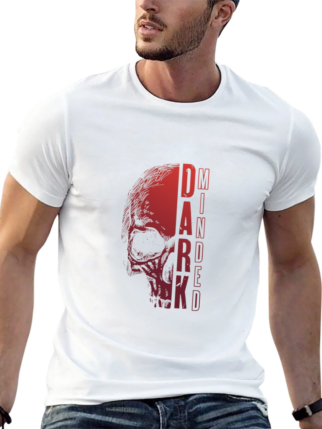 Dark Minded Skull Graphic T-Shirt