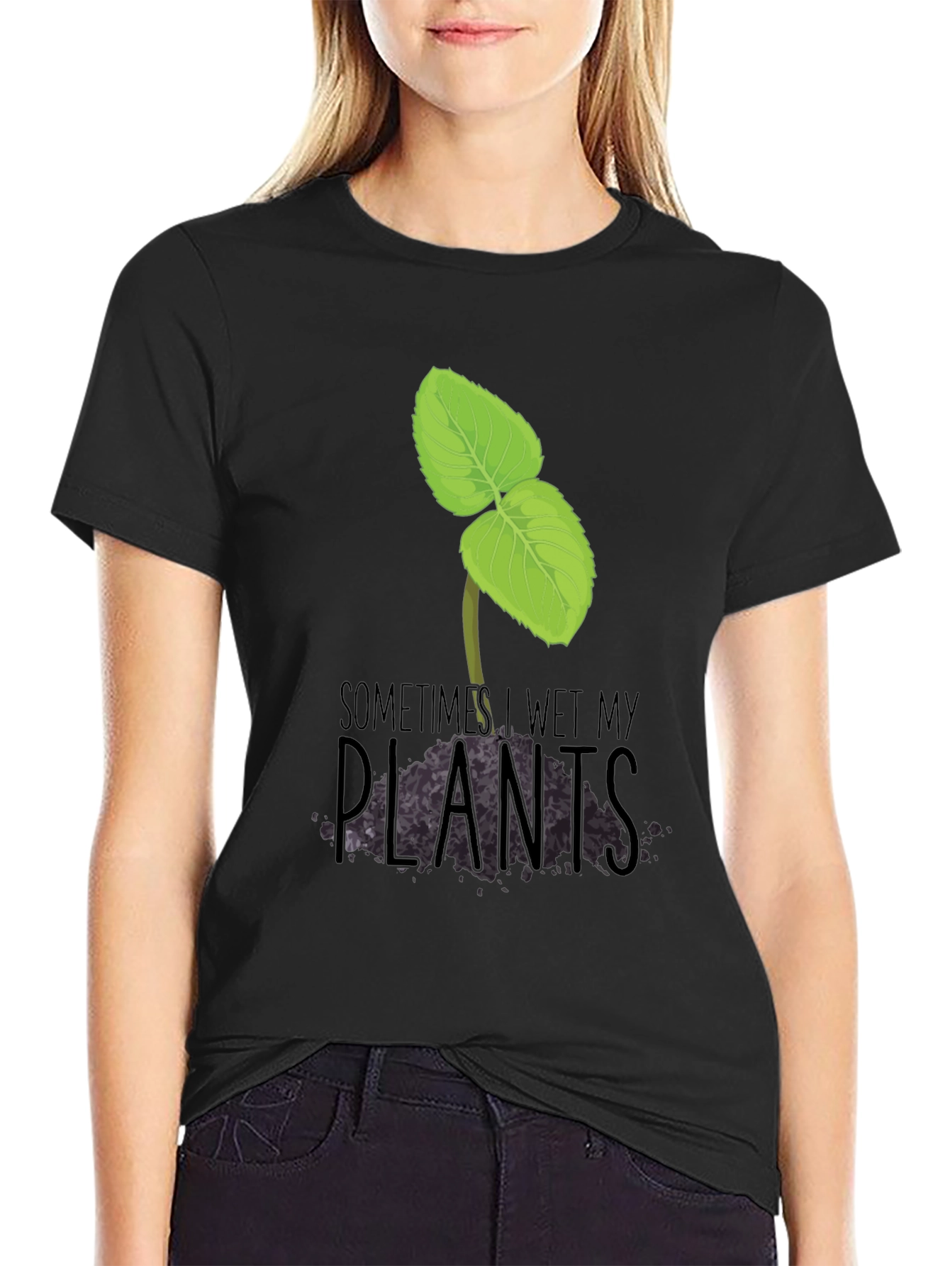 Funny Sometimes I Wet My Plants Graphic Tee
