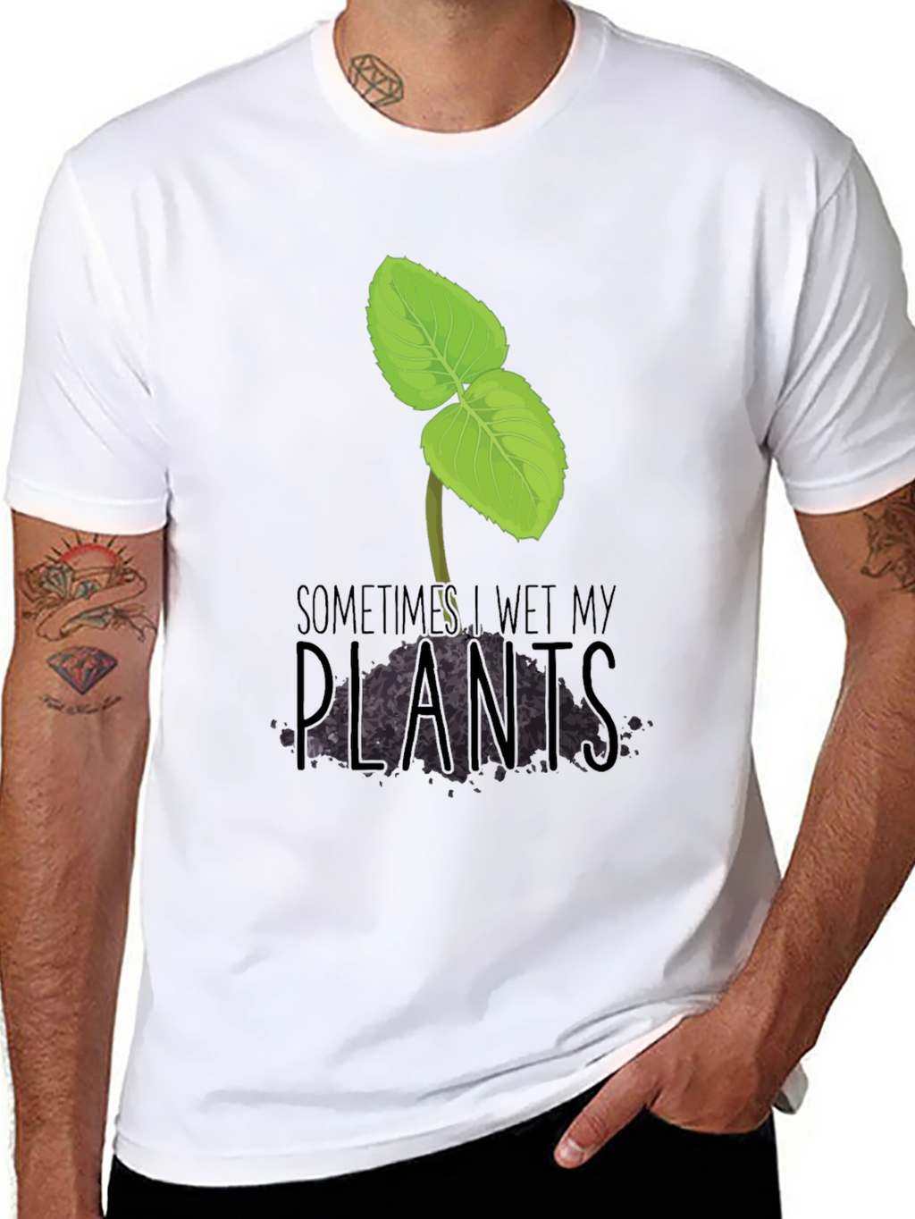 Funny Sometimes I Wet My Plants Graphic Tee
