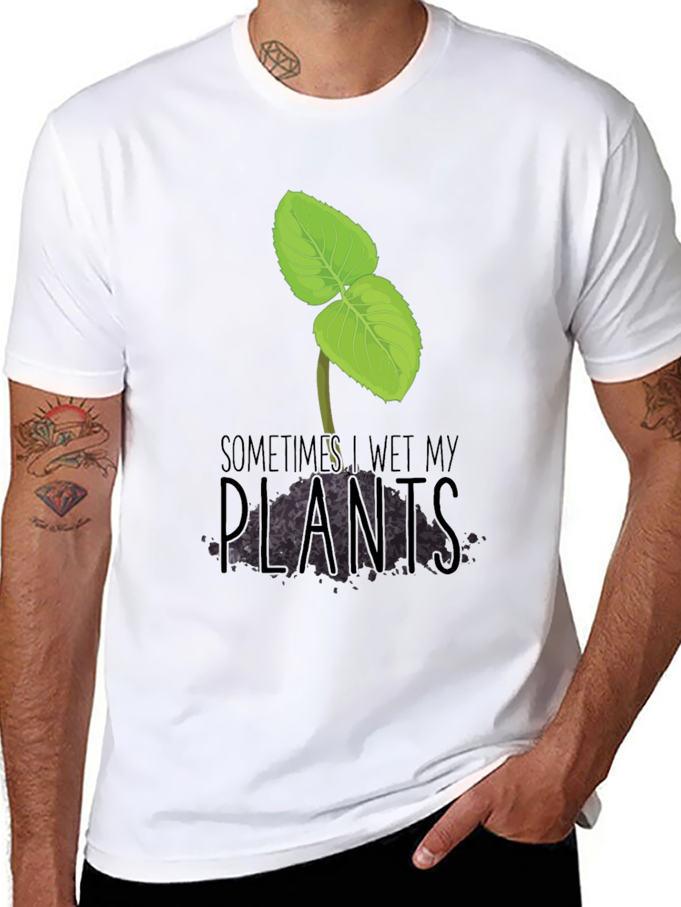 Funny Sometimes I Wet My Plants Graphic Tee