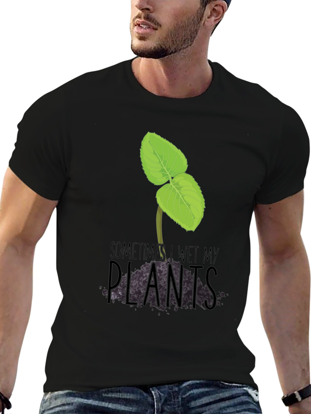 Funny Sometimes I Wet My Plants Graphic Tee