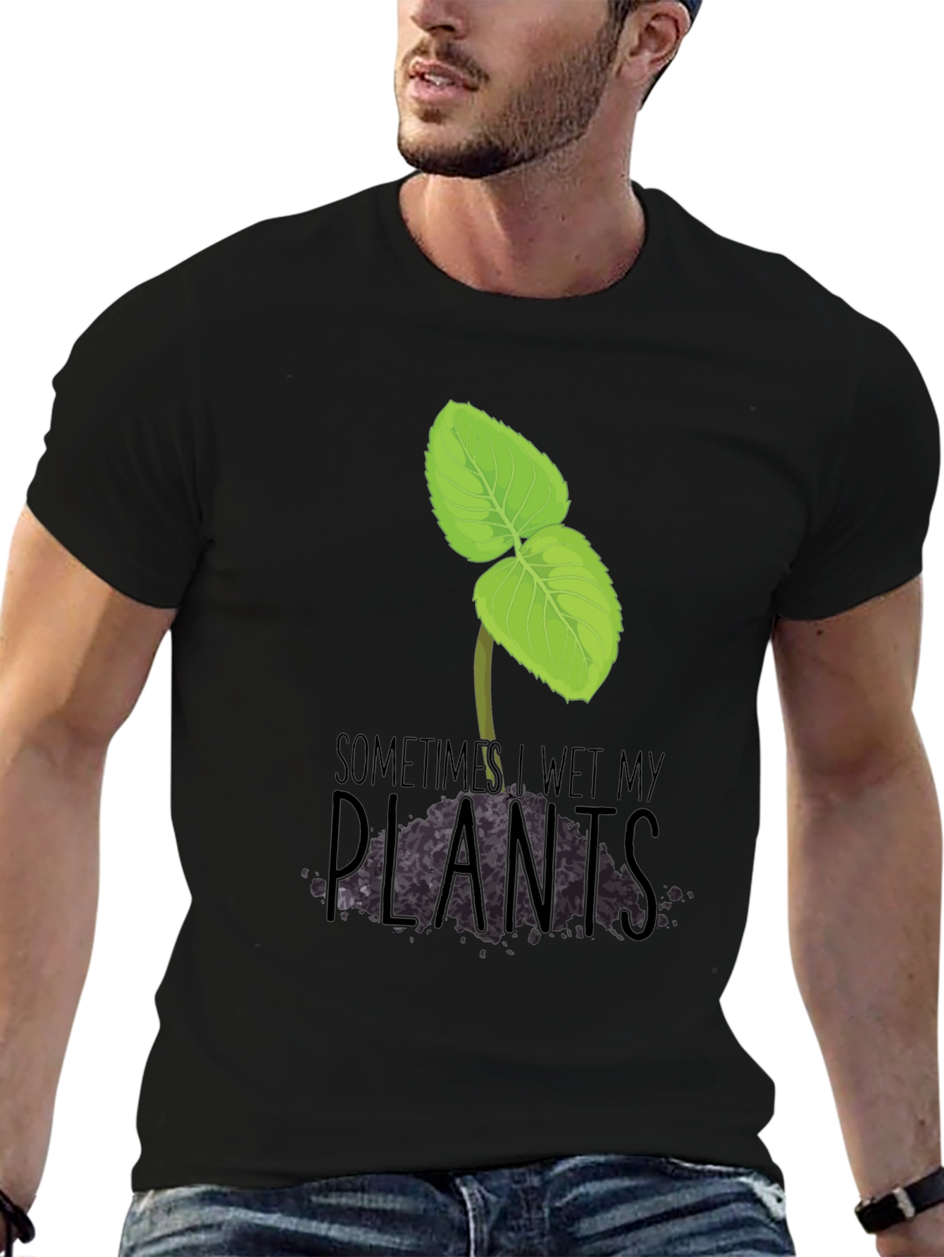 Funny Sometimes I Wet My Plants Graphic Tee