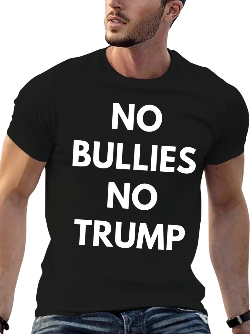 No Bullies No Trump Black T-Shirt