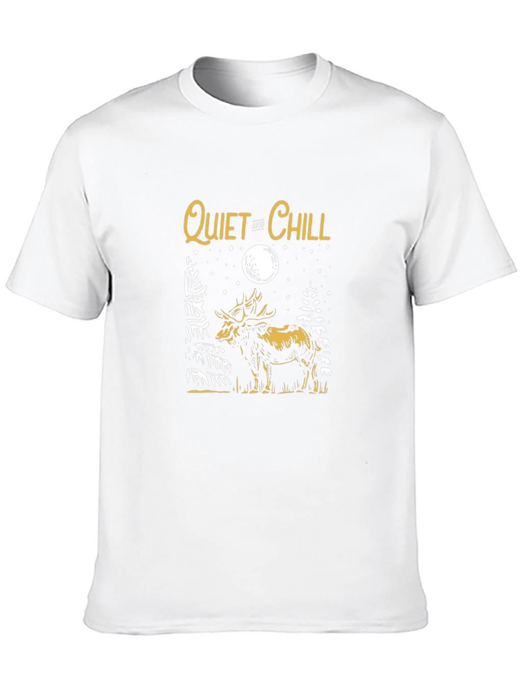 Quiet & Chill Moose Graphic Tee - Black