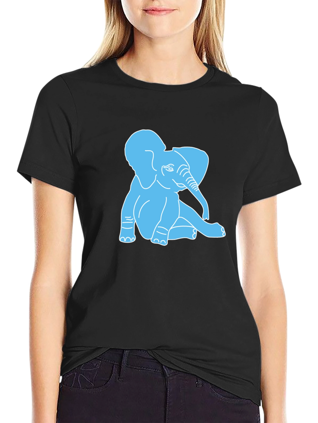 Cute Elephant Graphic T-Shirt - Casual Cotton Tee
