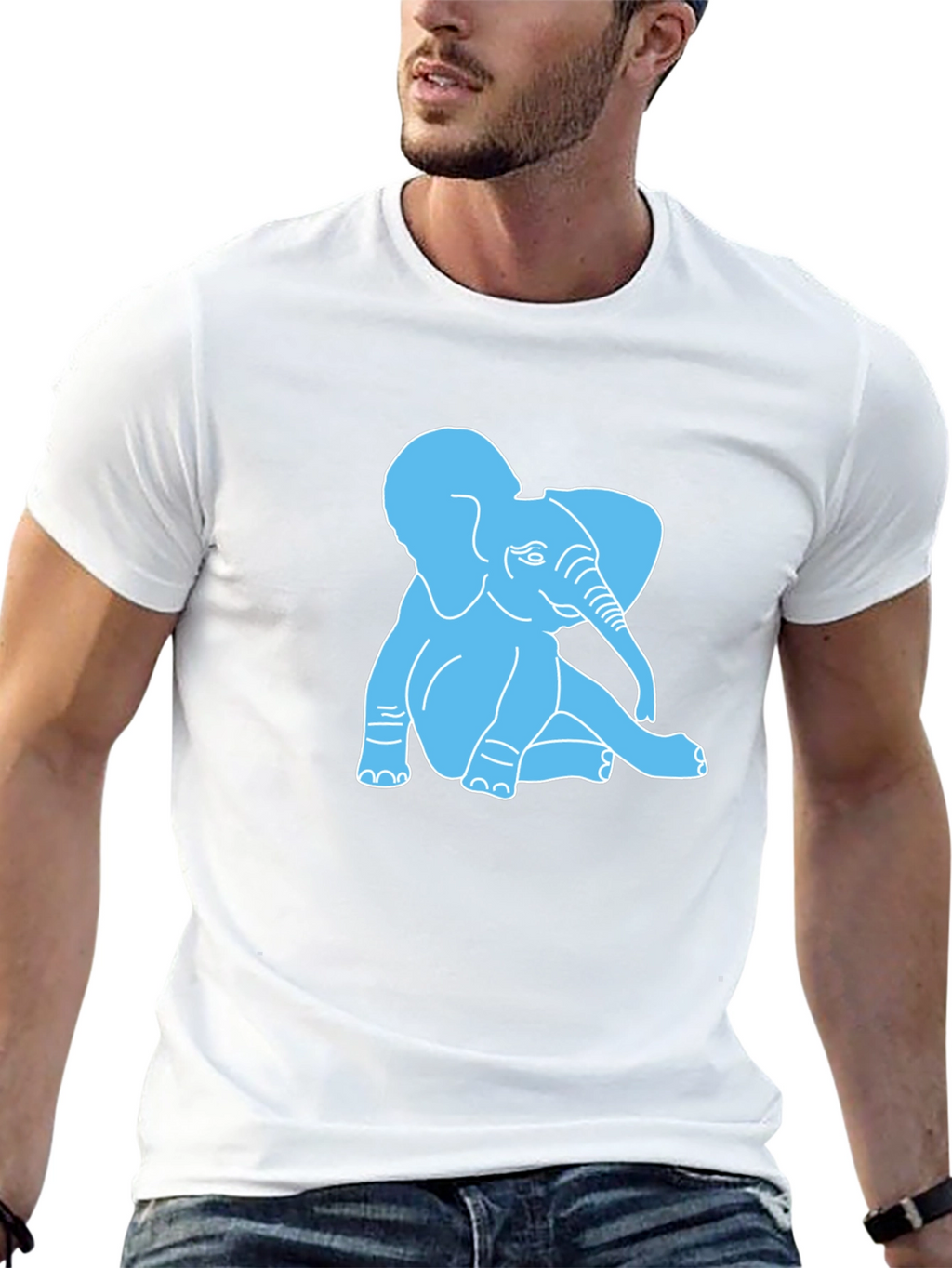 Cute Elephant Graphic T-Shirt - Casual Cotton Tee