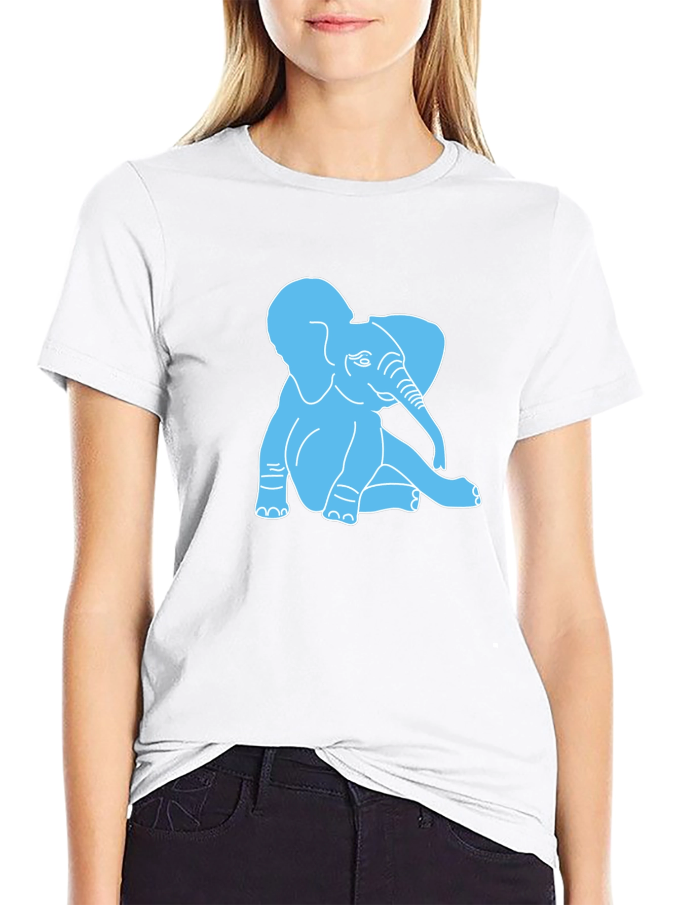 Cute Elephant Graphic T-Shirt - Casual Cotton Tee