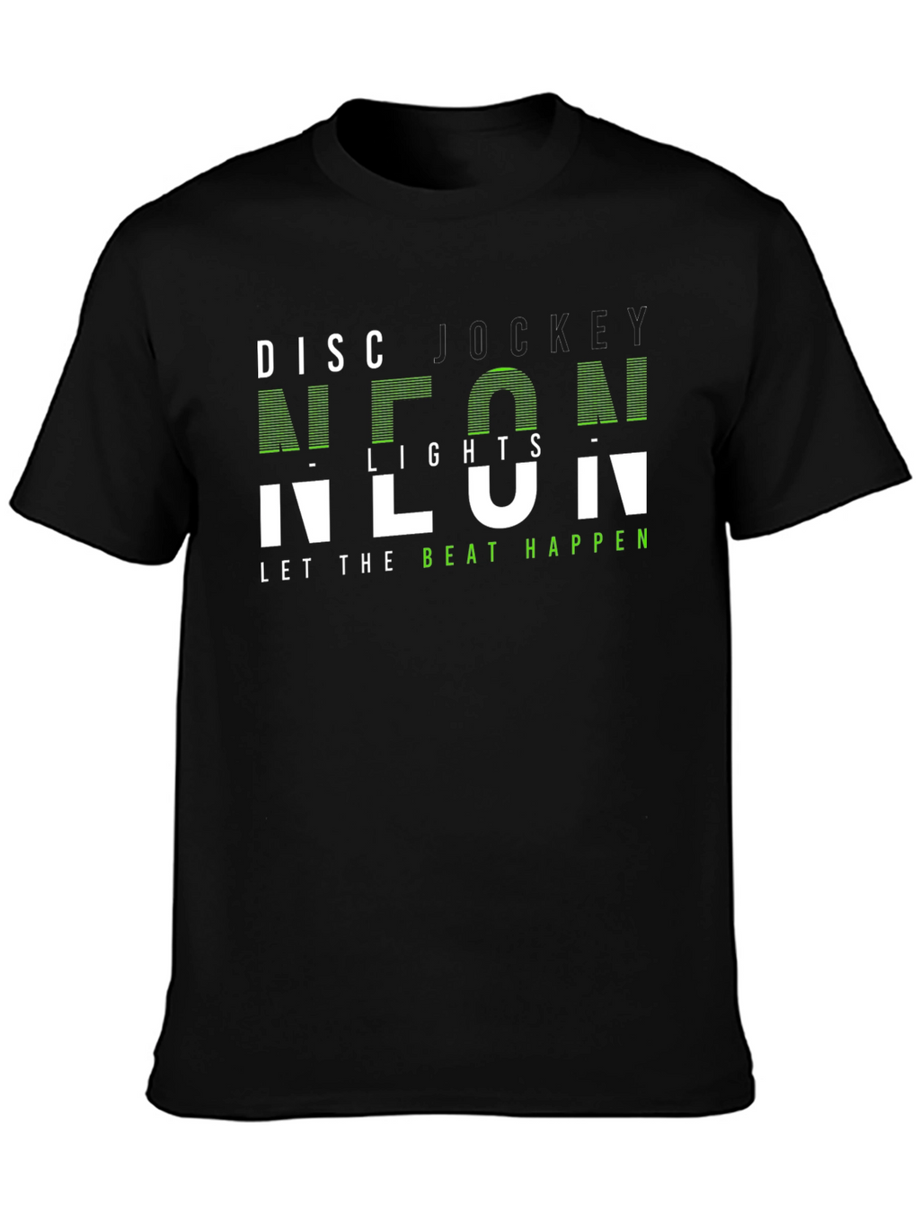 Neon Lights DJ T-Shirt - Let The Beat Happen!