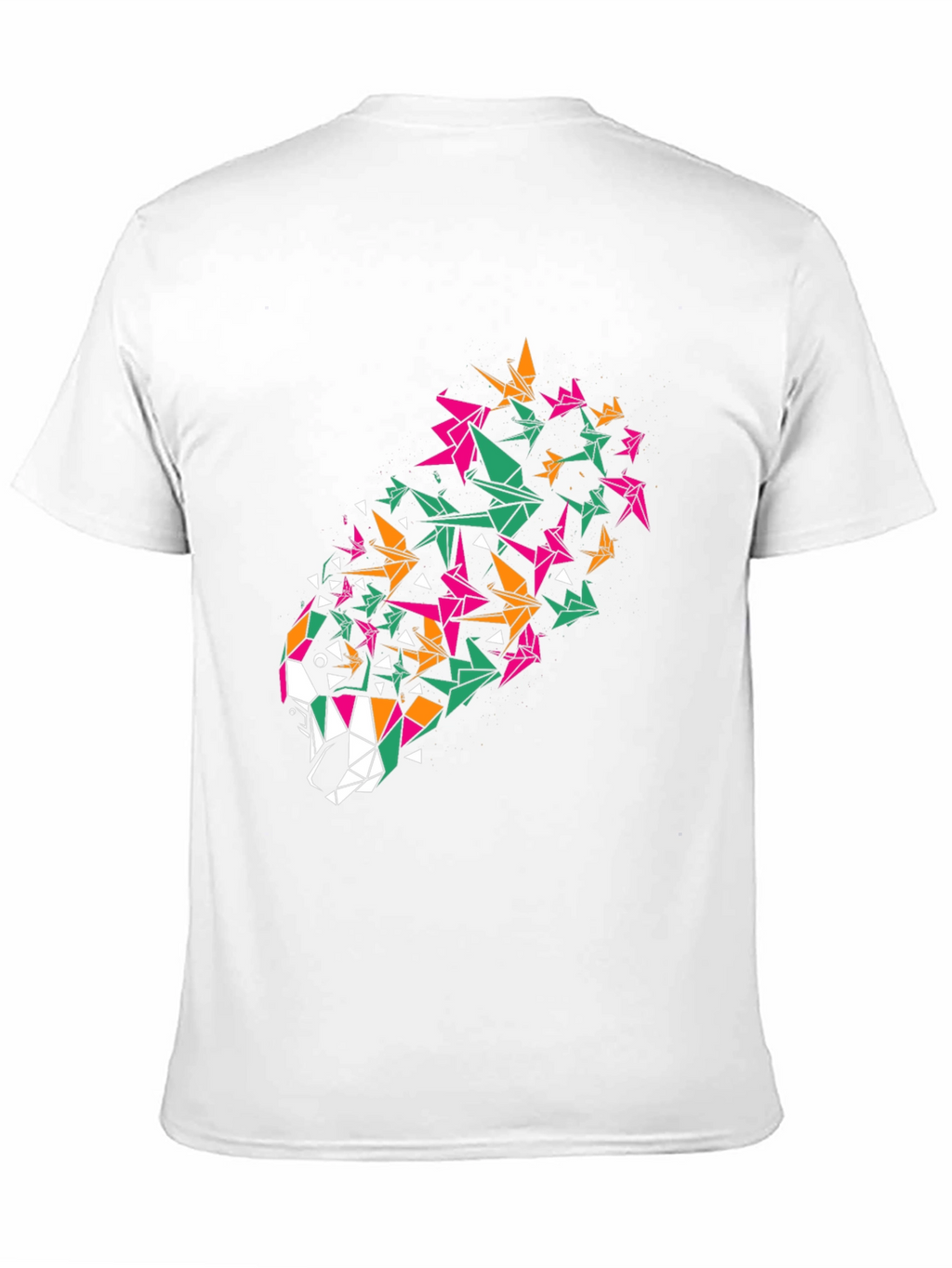 Geometric Wolf Graphic Tee - Mens Black T-Shirt