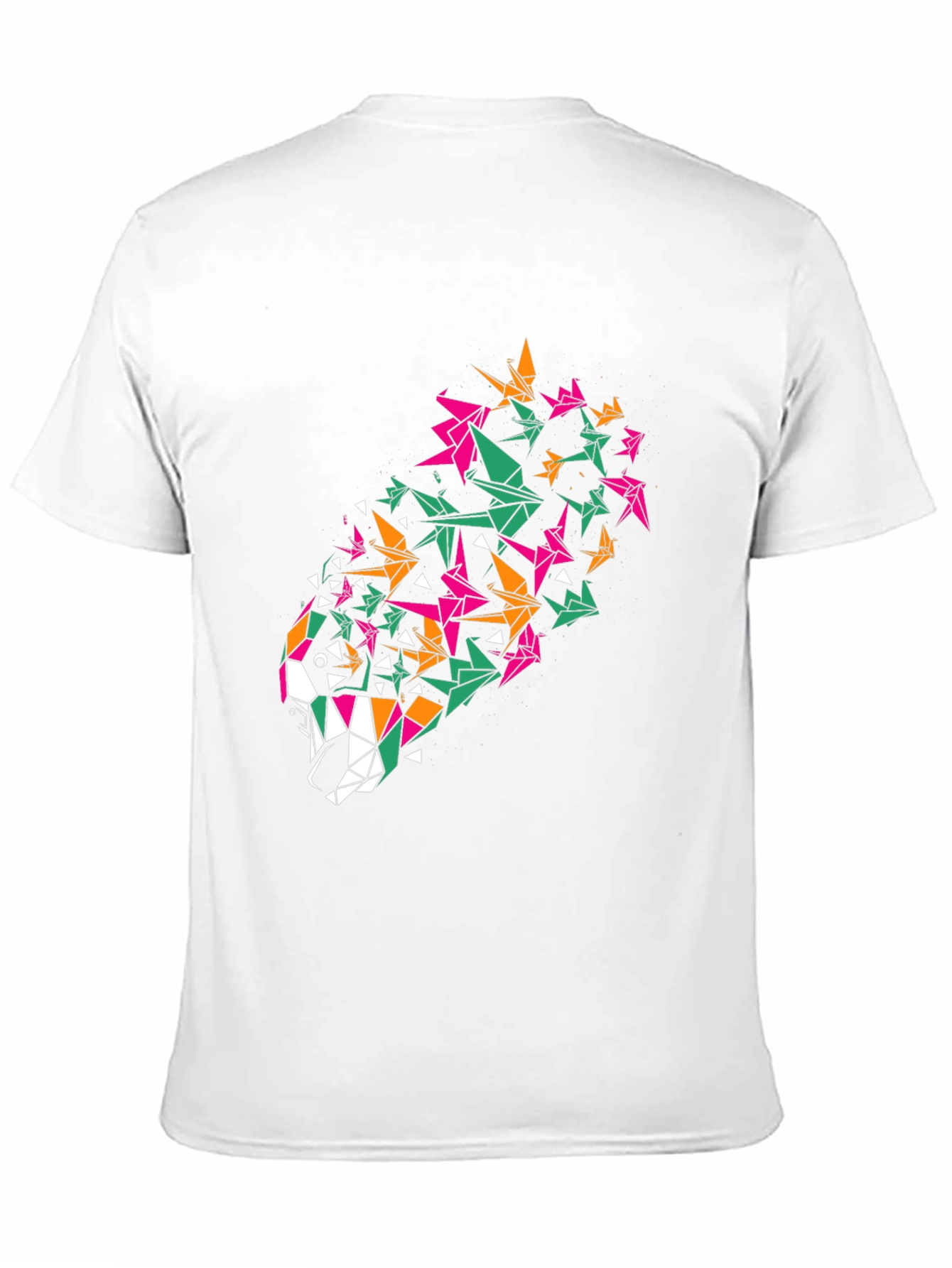 Geometric Wolf Graphic Tee - Mens Black T-Shirt