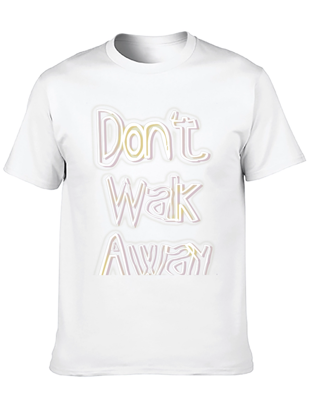 Dont Walk Away Graphic Tee - Casual Black T-Shirt