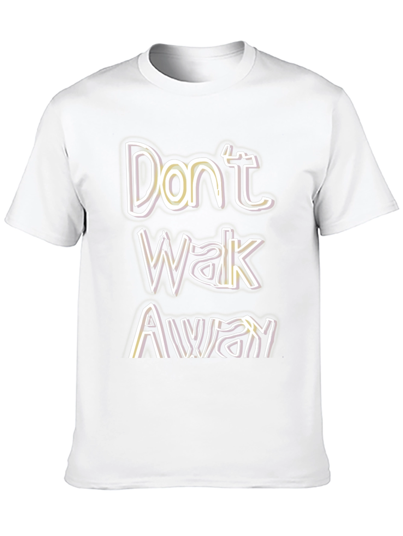 Dont Walk Away Graphic Tee - Casual Black T-Shirt