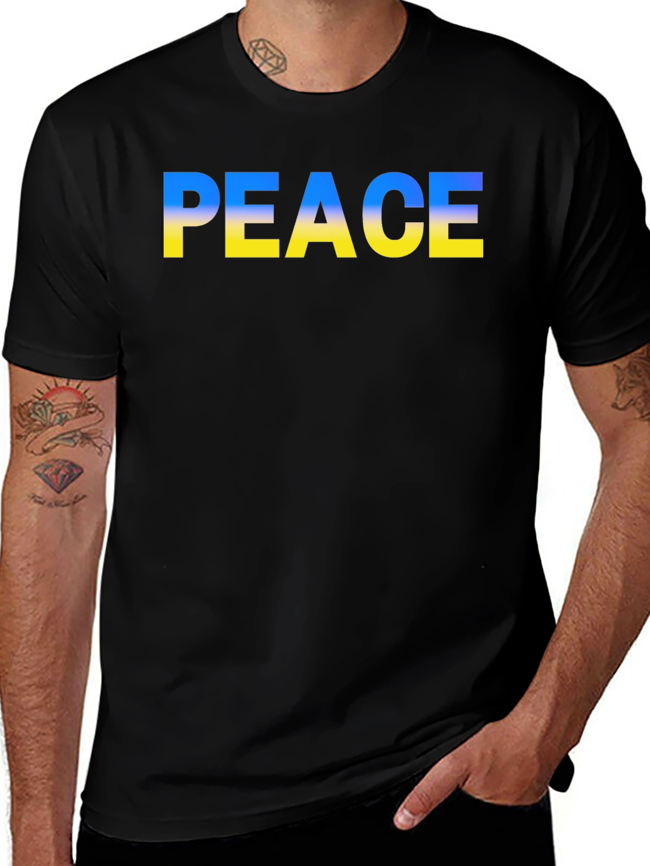 Peace T-Shirt - Ukraine Colors Support