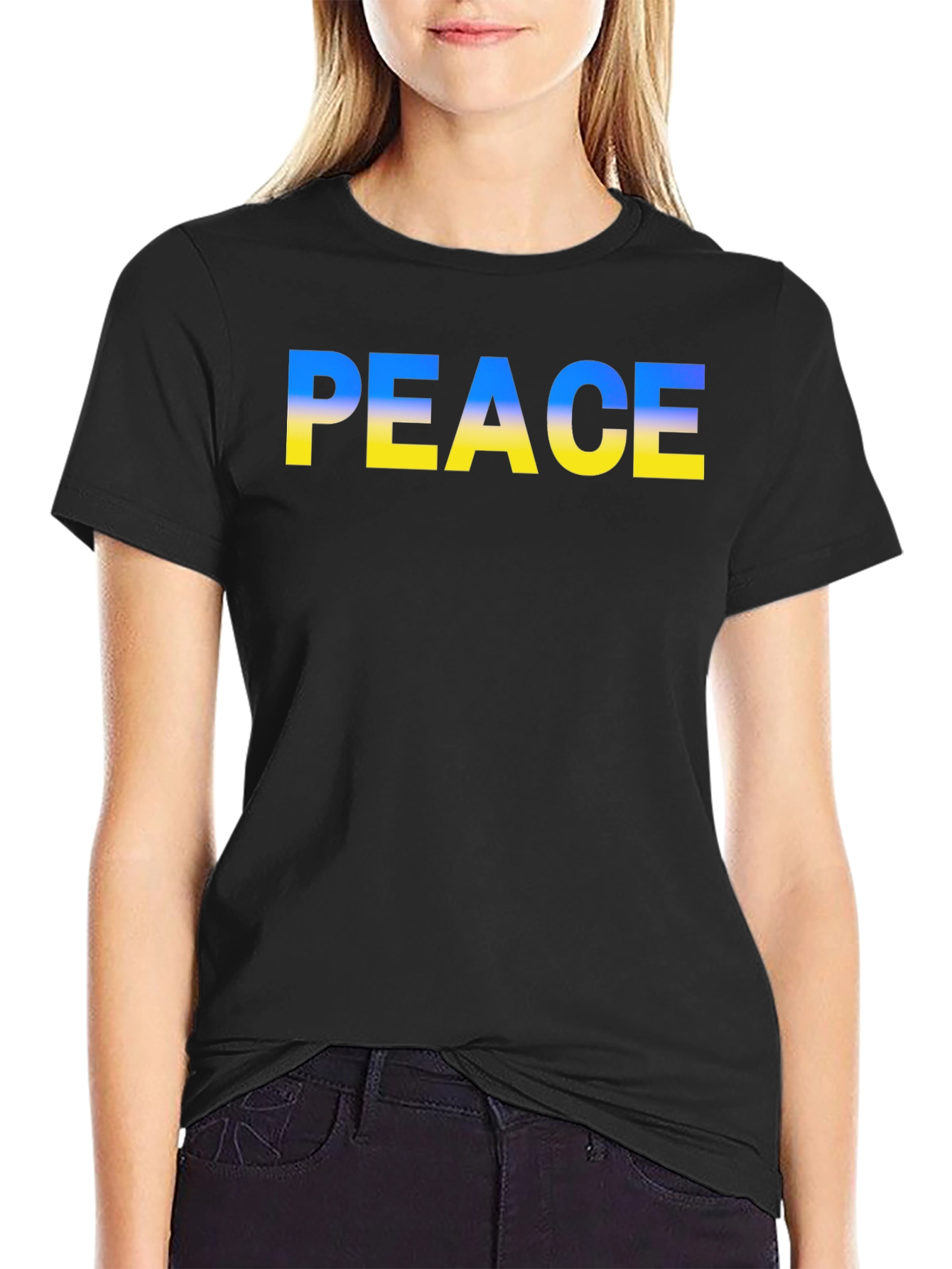 Peace T-Shirt - Ukraine Colors Support