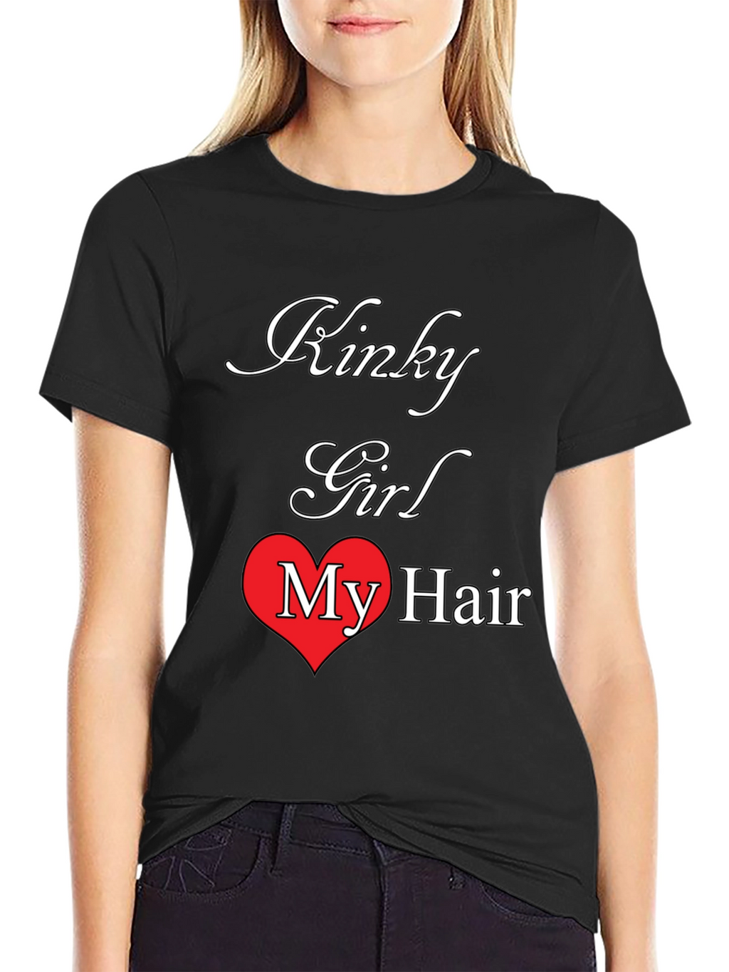 Kinky Girl My Hair Tee - Unique Graphic T-Shirt