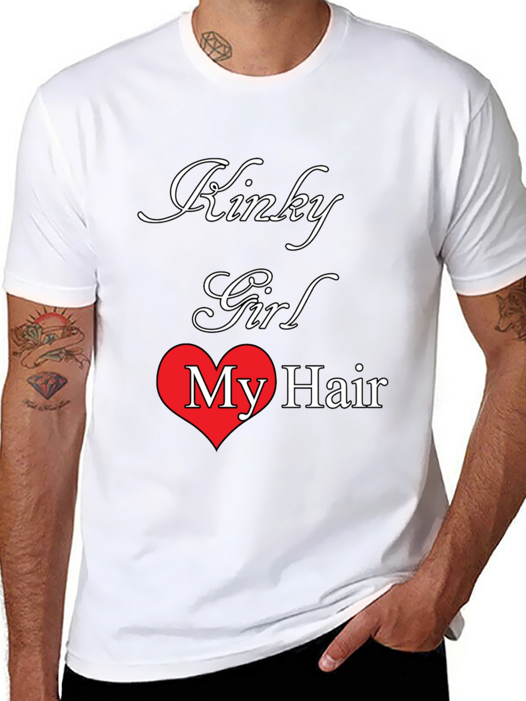 Kinky Girl My Hair Tee - Unique Graphic T-Shirt