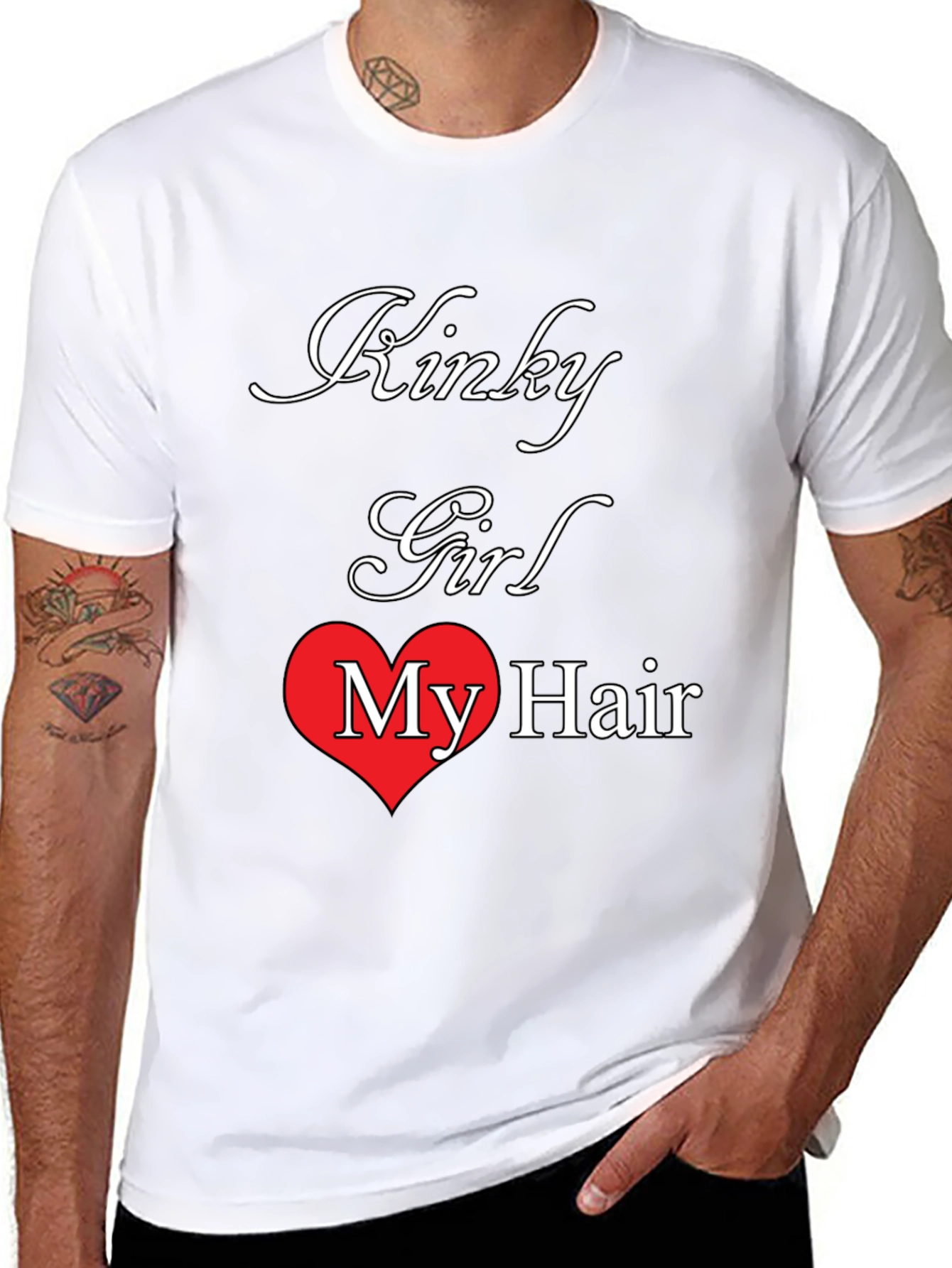 Kinky Girl My Hair Tee - Unique Graphic T-Shirt