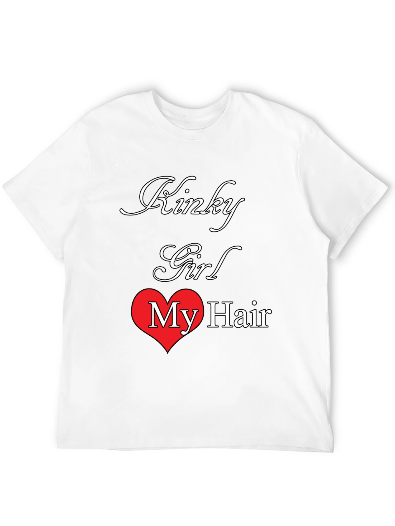 Kinky Girl My Hair Tee - Unique Graphic T-Shirt