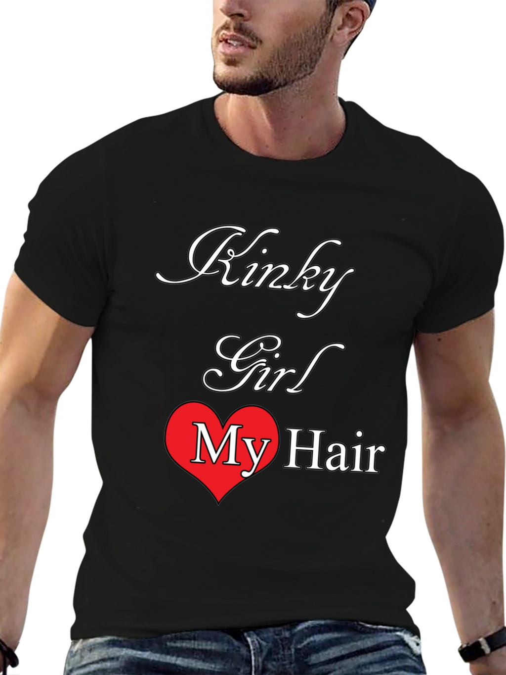 Kinky Girl My Hair Tee - Unique Graphic T-Shirt