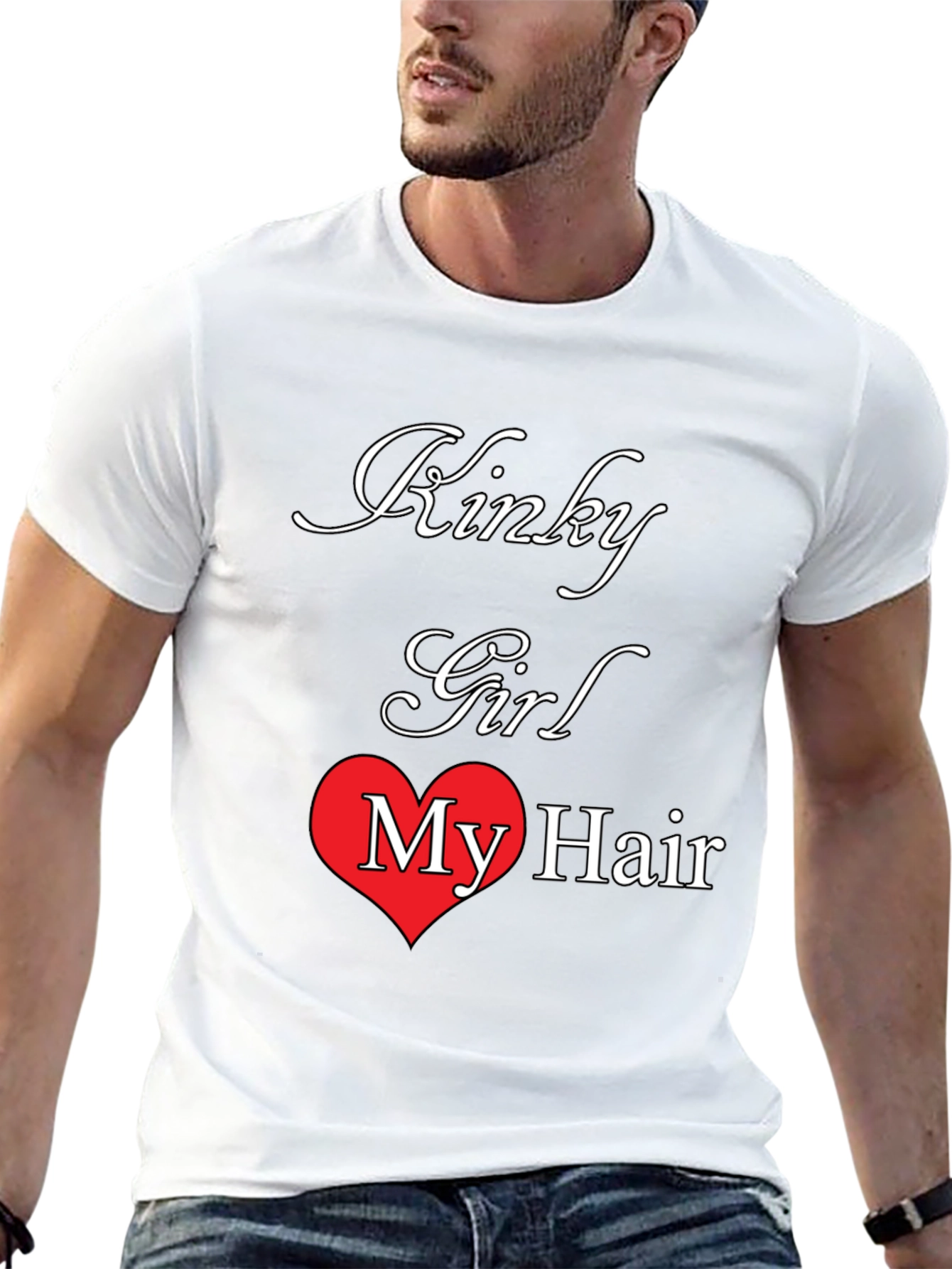Kinky Girl My Hair Tee - Unique Graphic T-Shirt