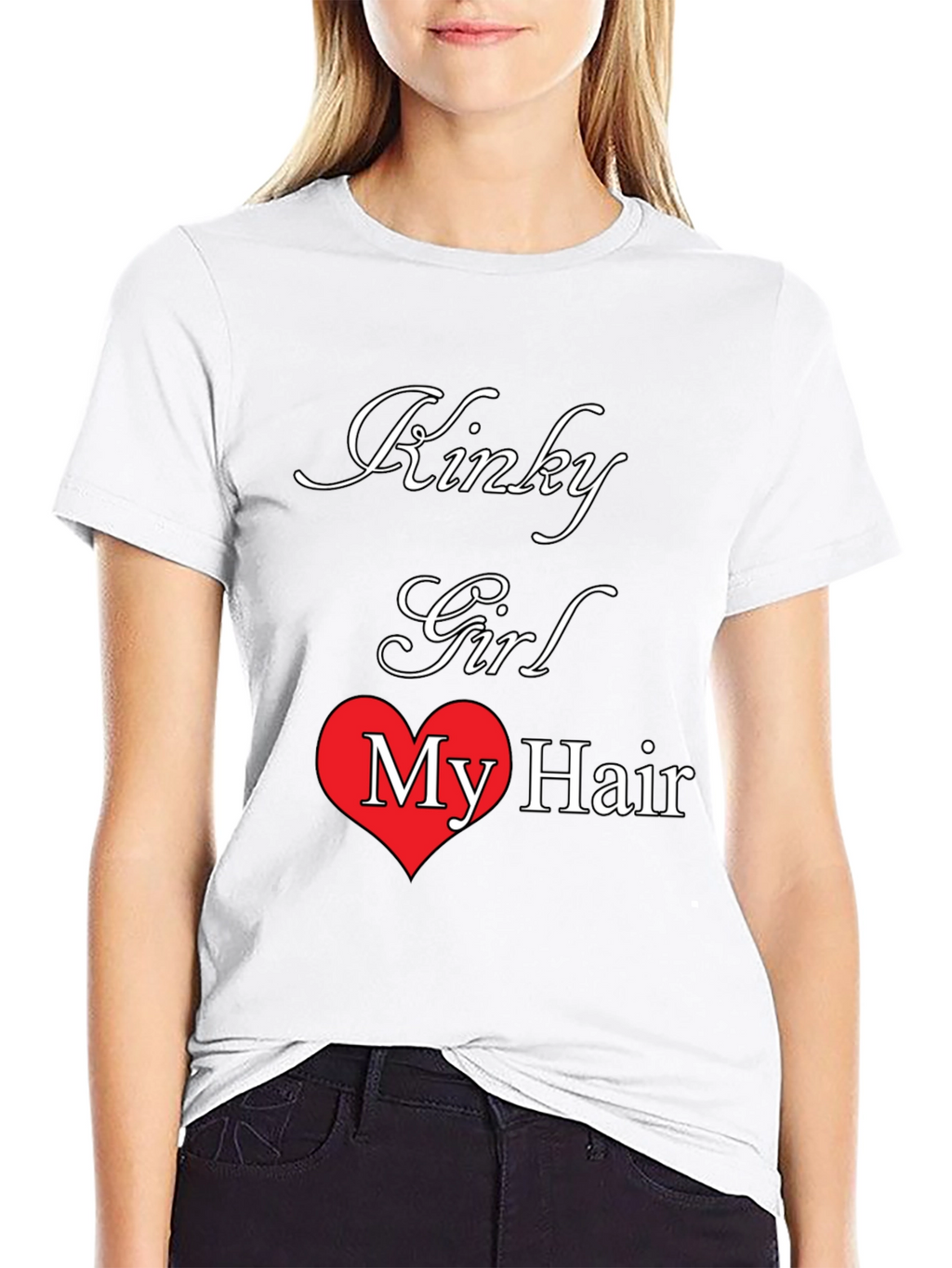 Kinky Girl My Hair Tee - Unique Graphic T-Shirt