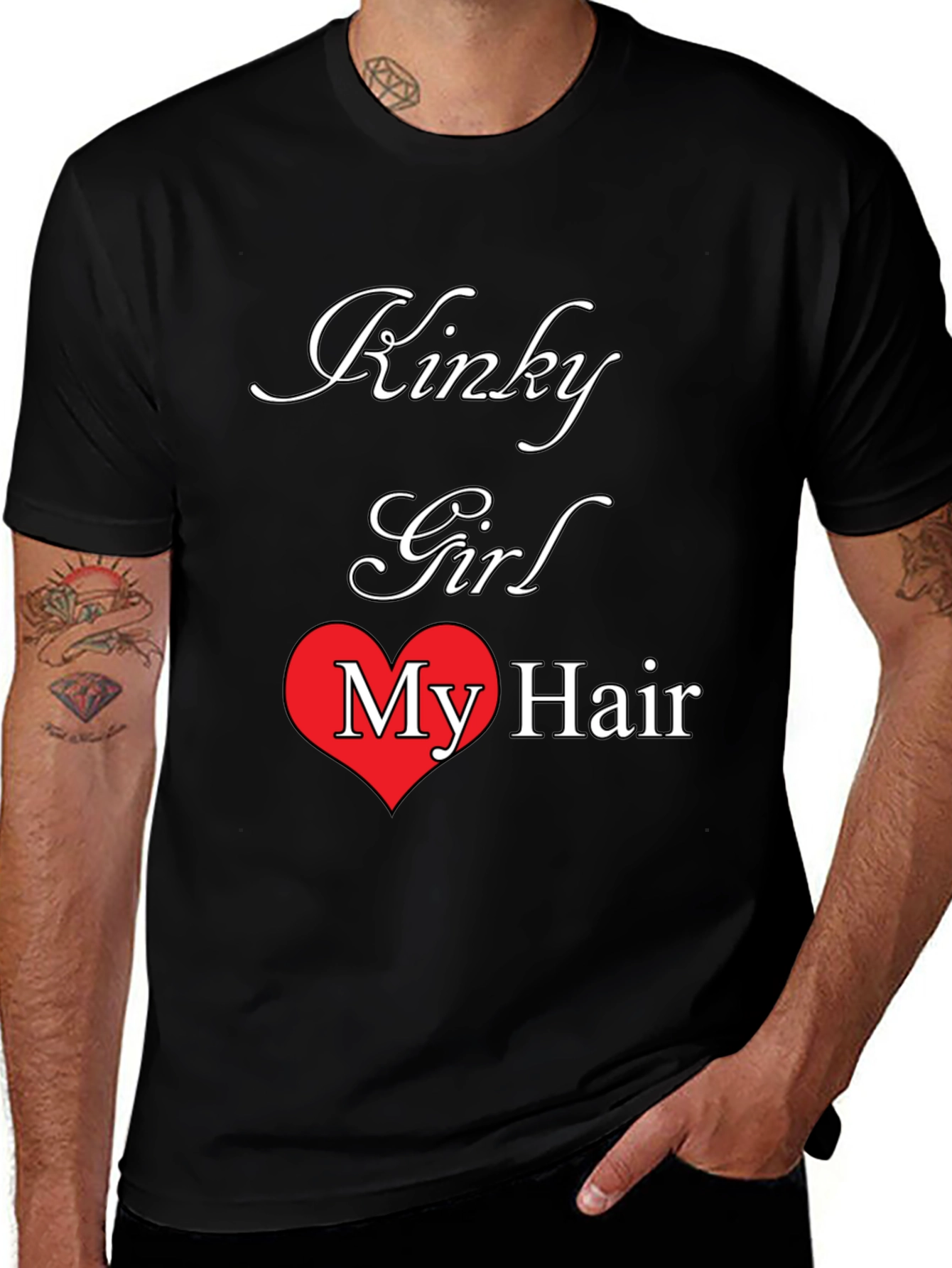 Kinky Girl My Hair Tee - Unique Graphic T-Shirt