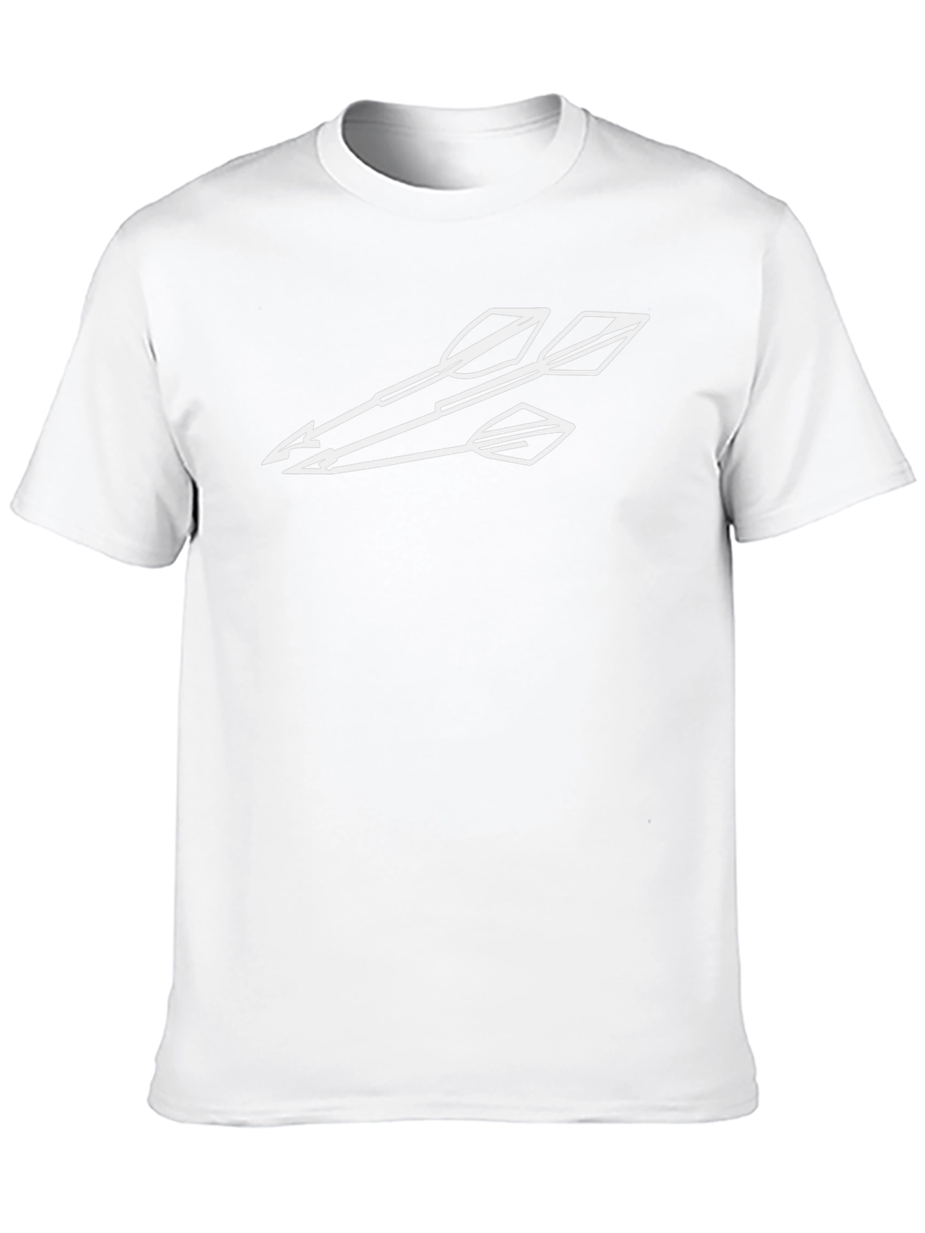 Mens Black T-Shirt with White Arrow Design