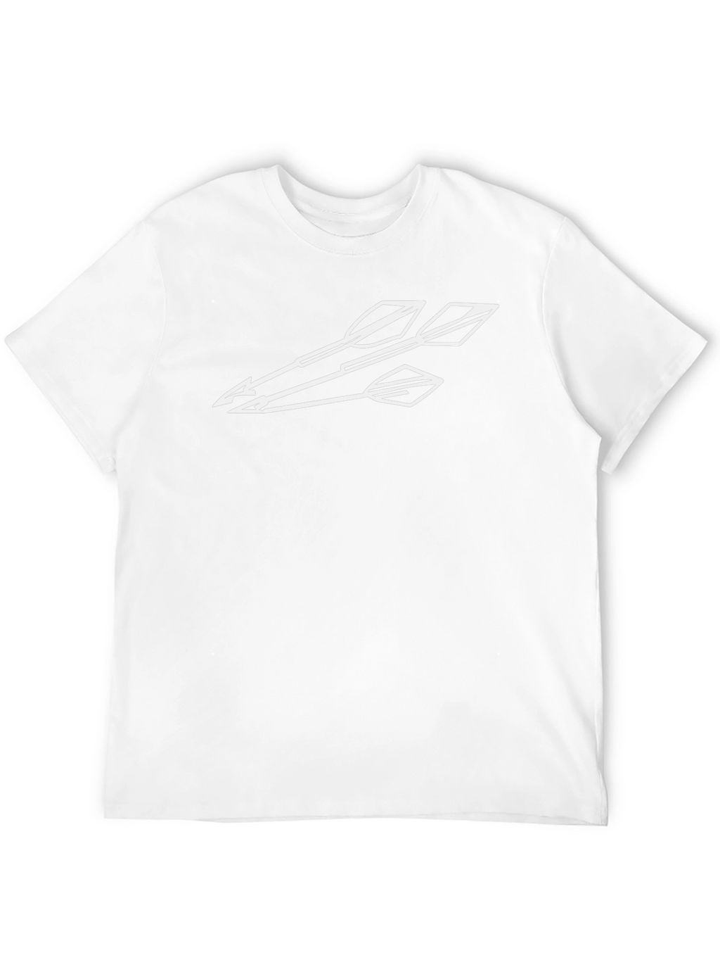 Mens Black T-Shirt with White Arrow Design