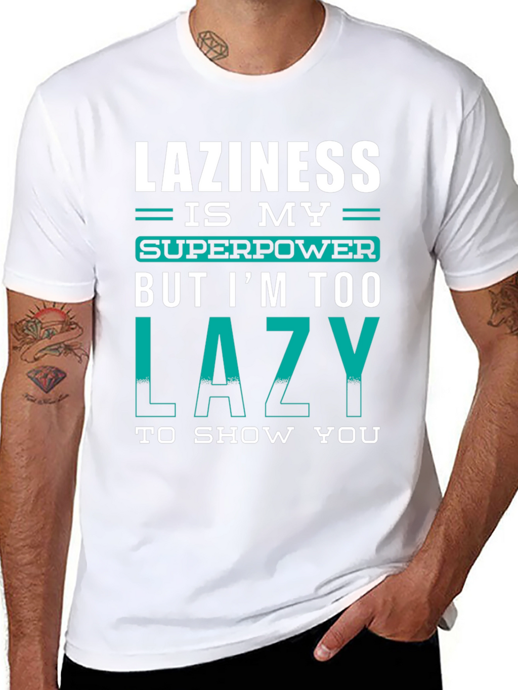 Lazy Superpower T-Shirt - Funny Graphic Tee