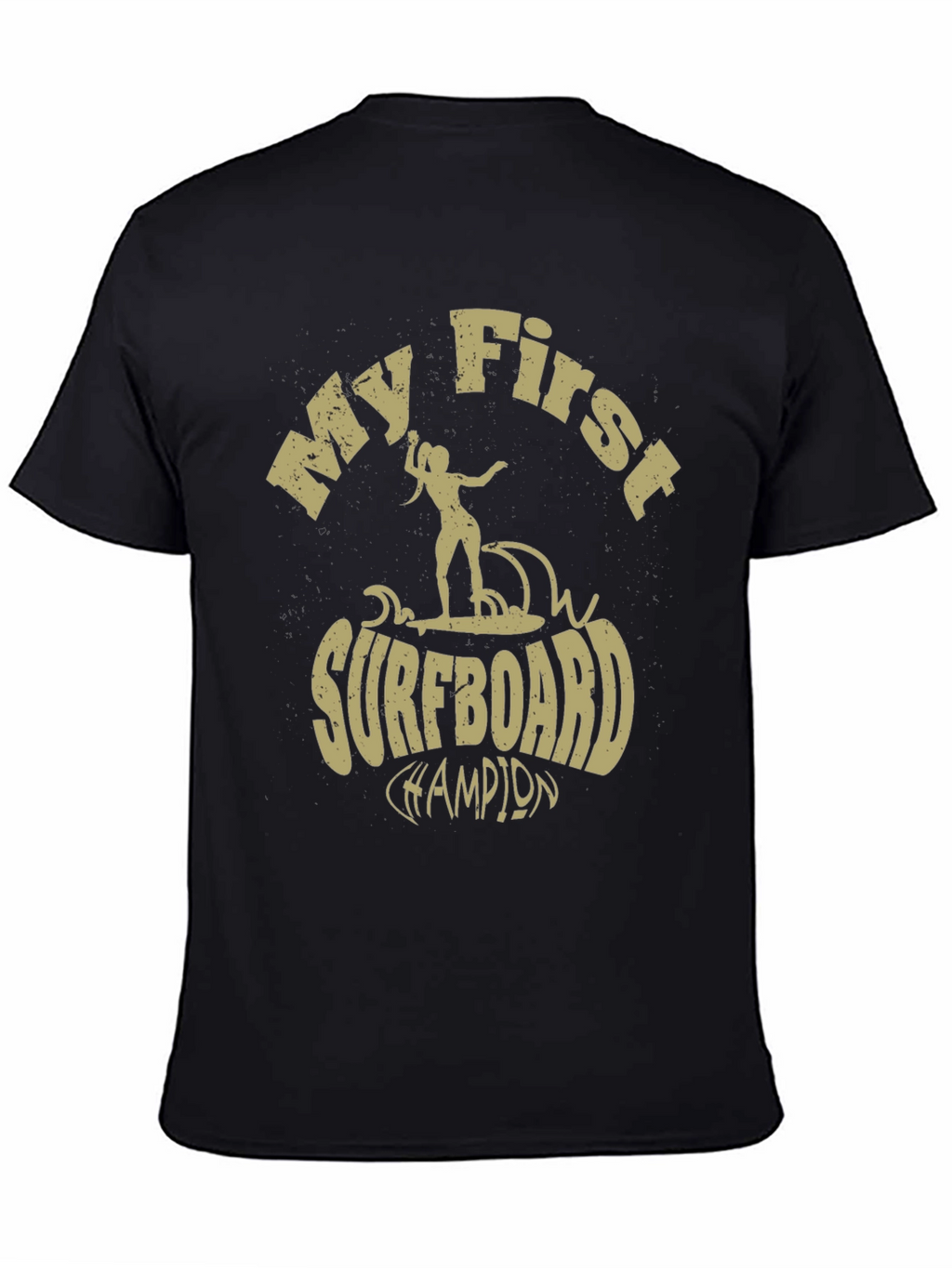My First Surfboard Champion Black T-Shirt