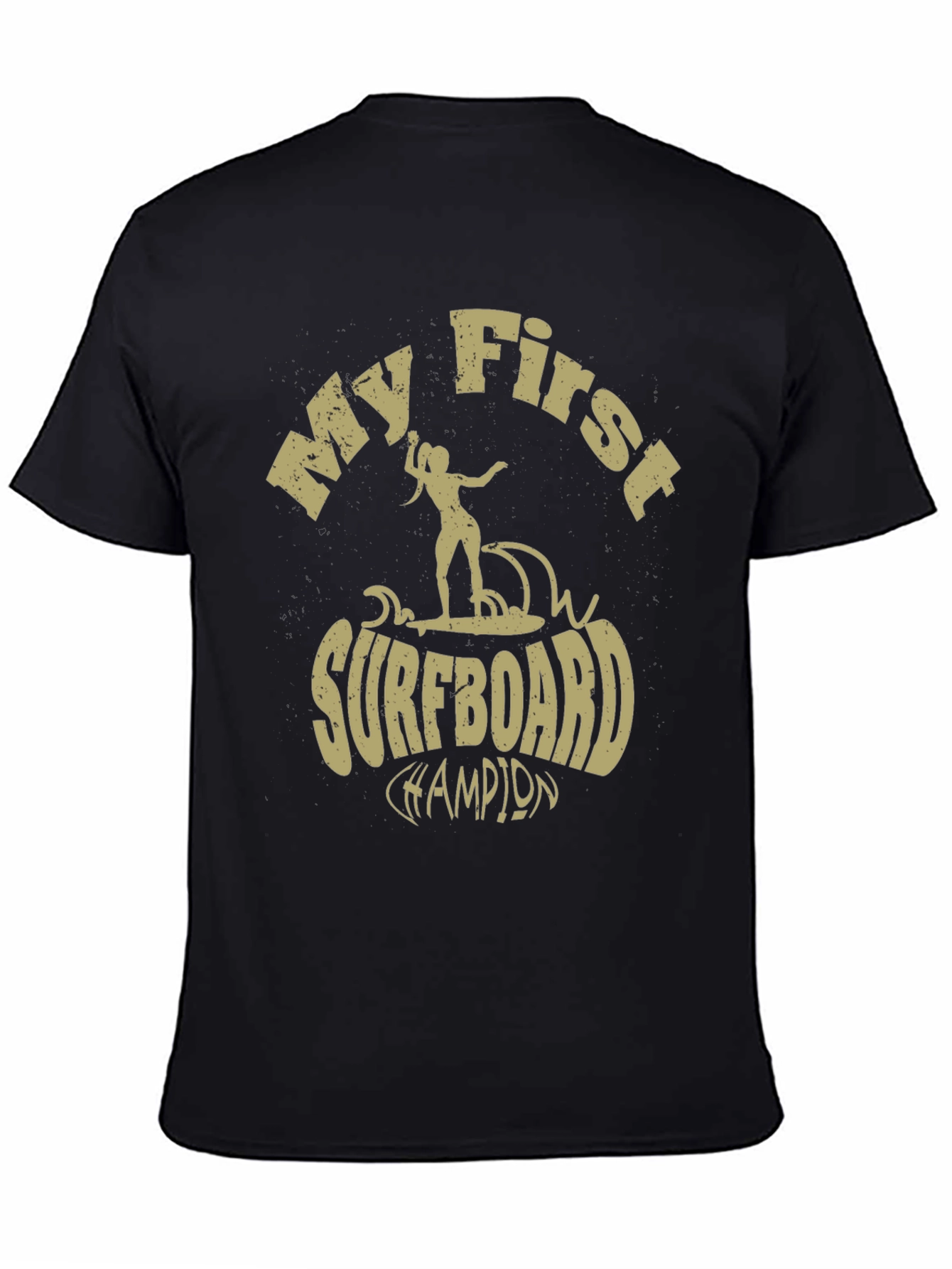 My First Surfboard Champion Black T-Shirt