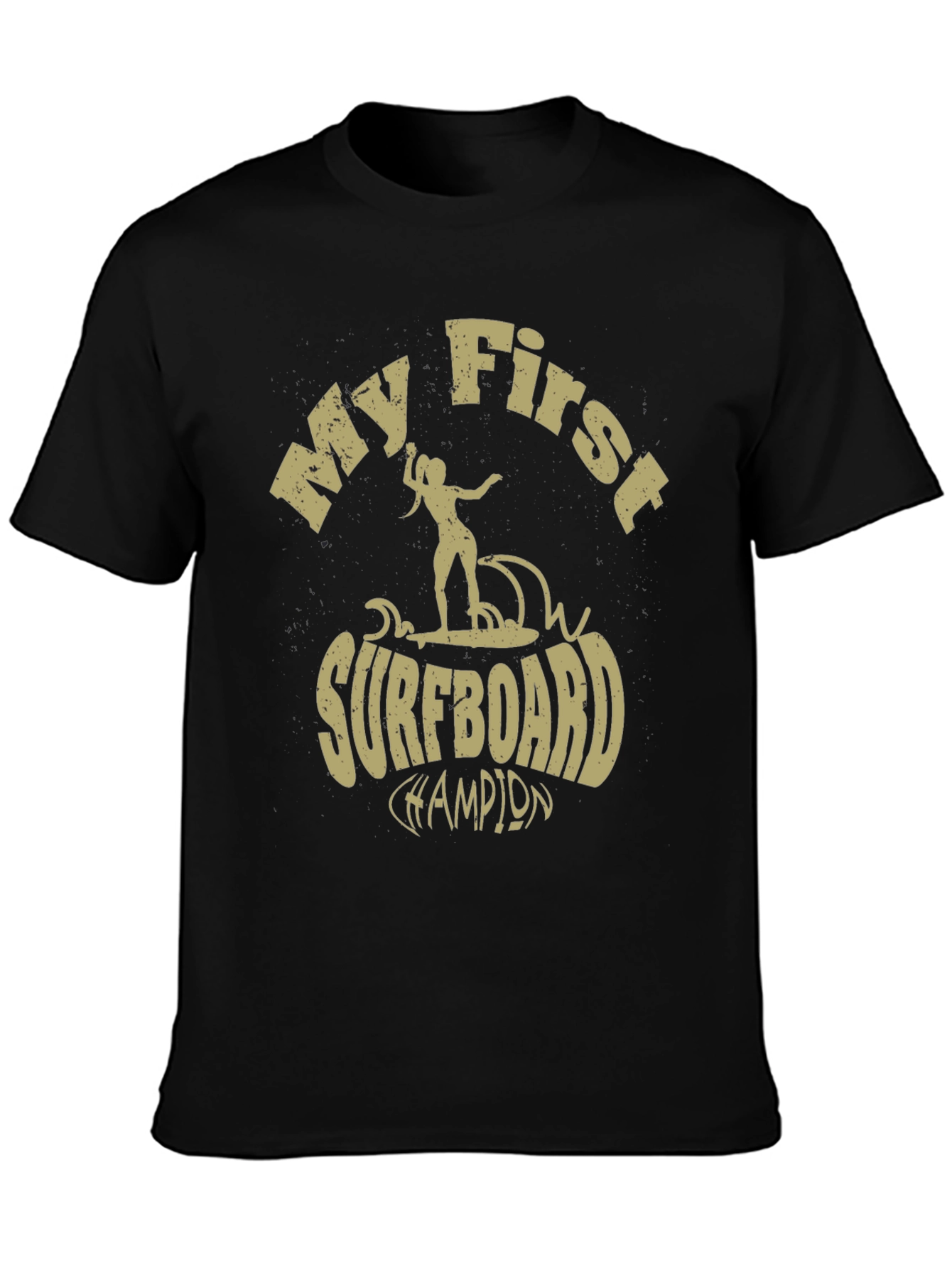 My First Surfboard Champion Black T-Shirt