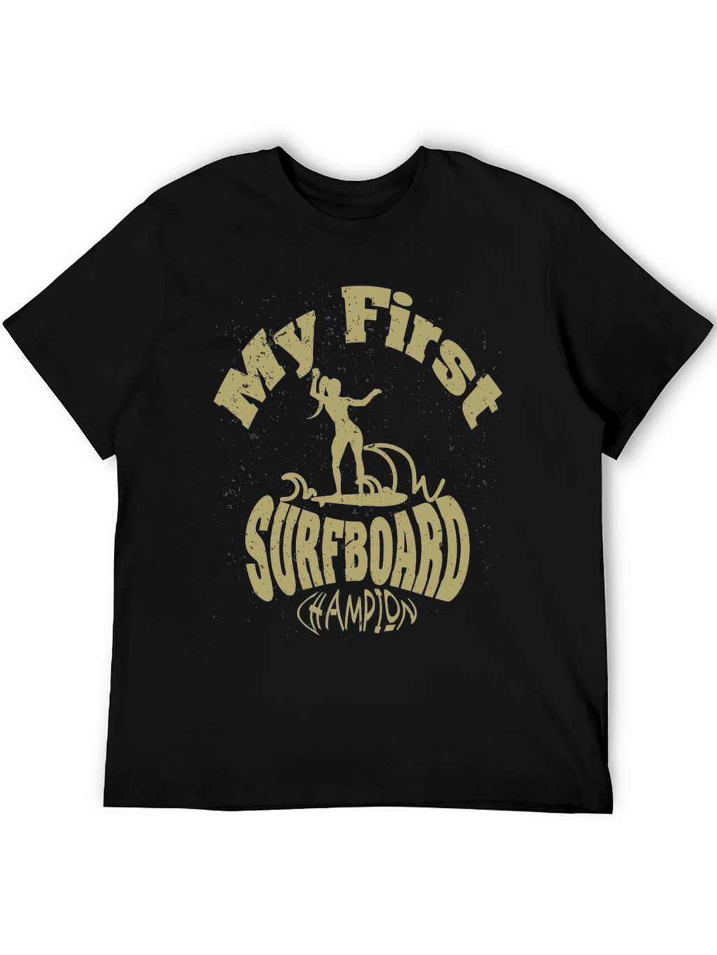 My First Surfboard Champion Black T-Shirt