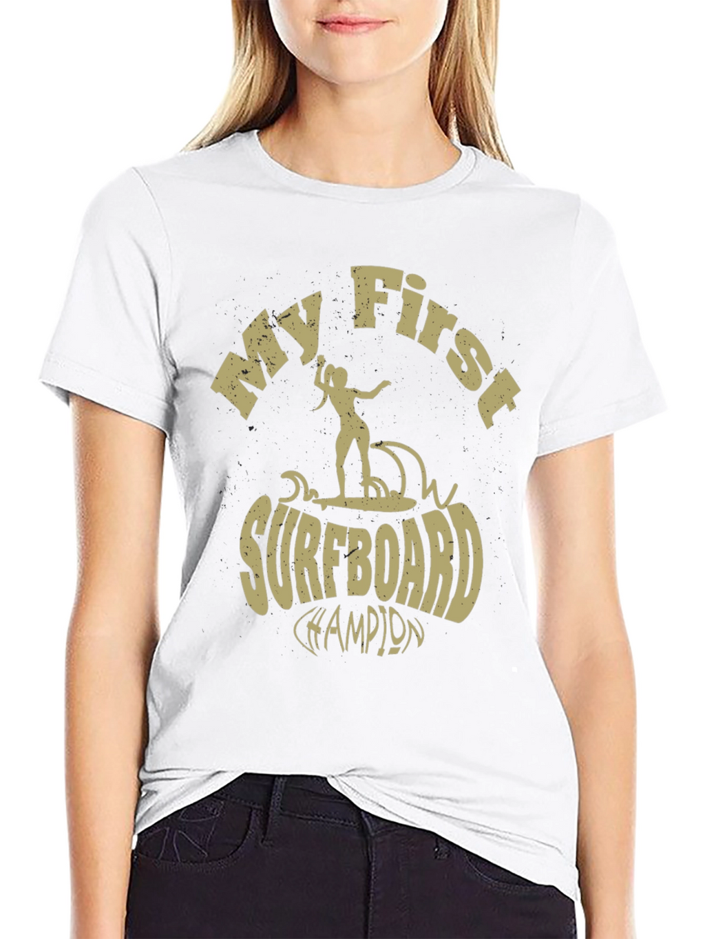 My First Surfboard Champion Black T-Shirt