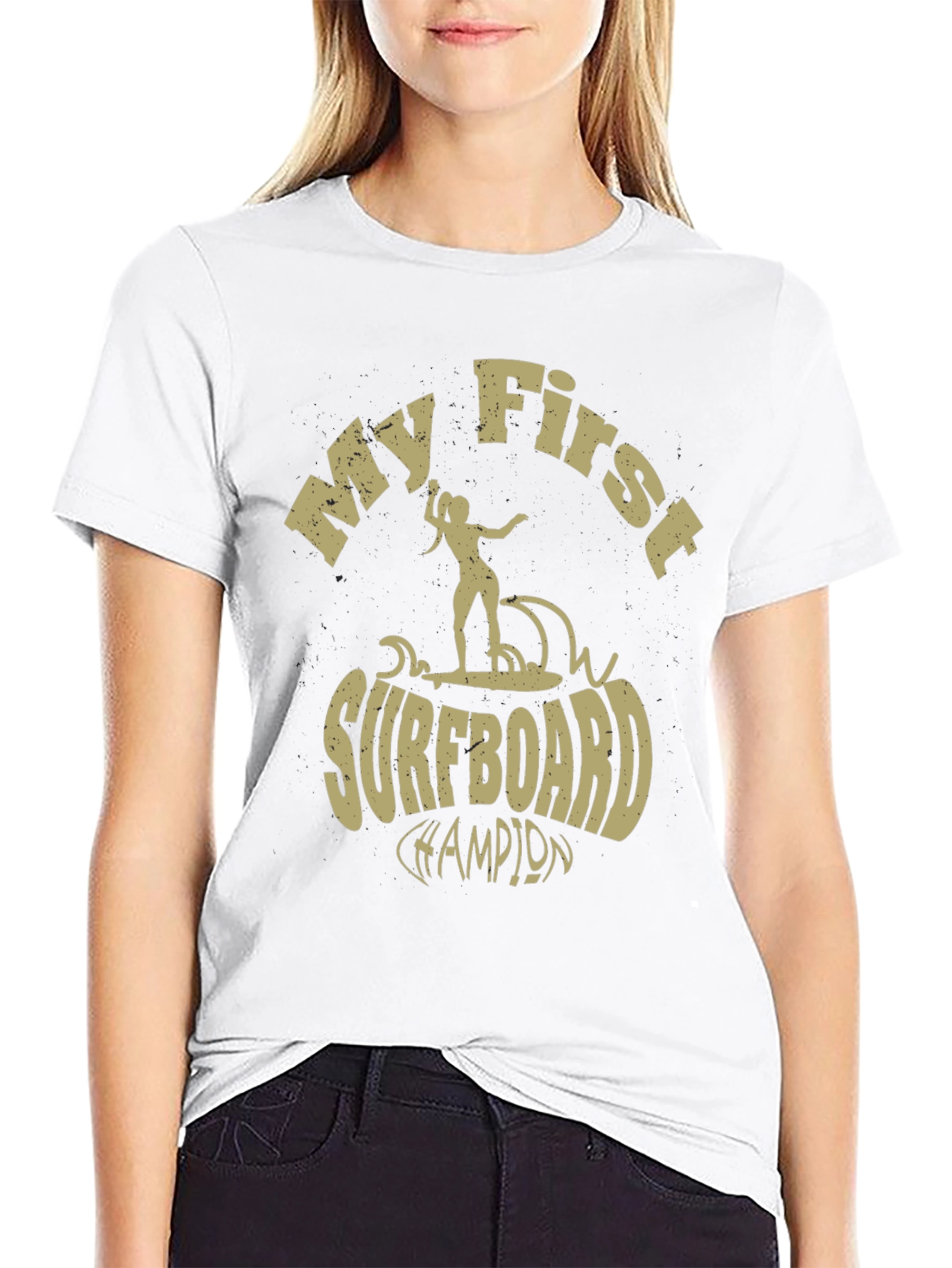 My First Surfboard Champion Black T-Shirt